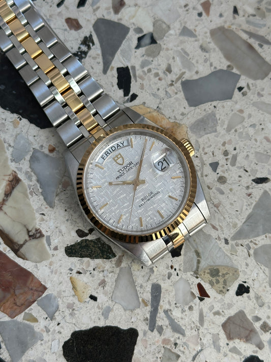 Tudor Prince Date Day (Full Set) 76213 - White Linen Dial