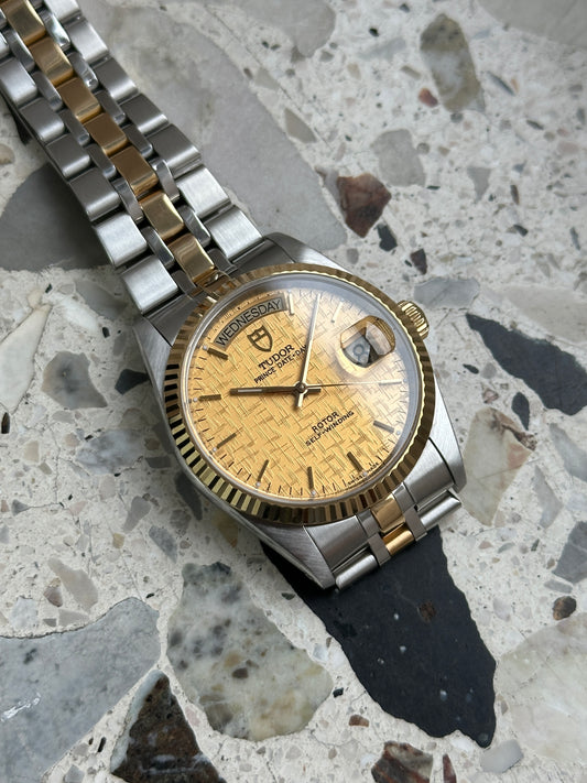 Tudor Prince Date Day (Full Set) 76213 - gold linen dial