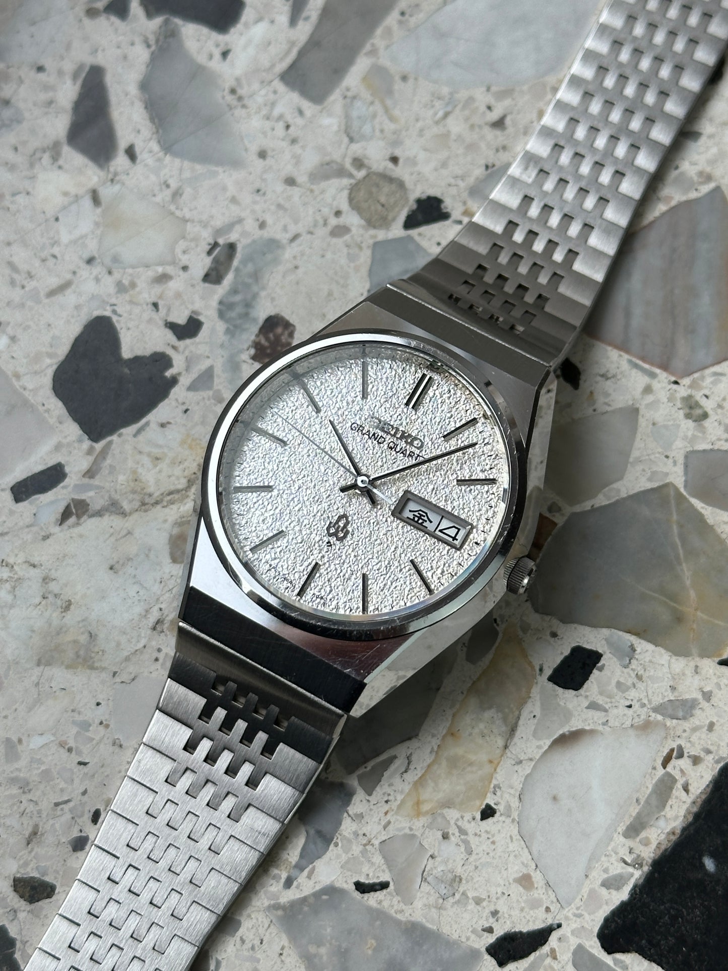 Seiko Grand Quartz 4843-8100 (Diamond Dust / Snowflake Dial)