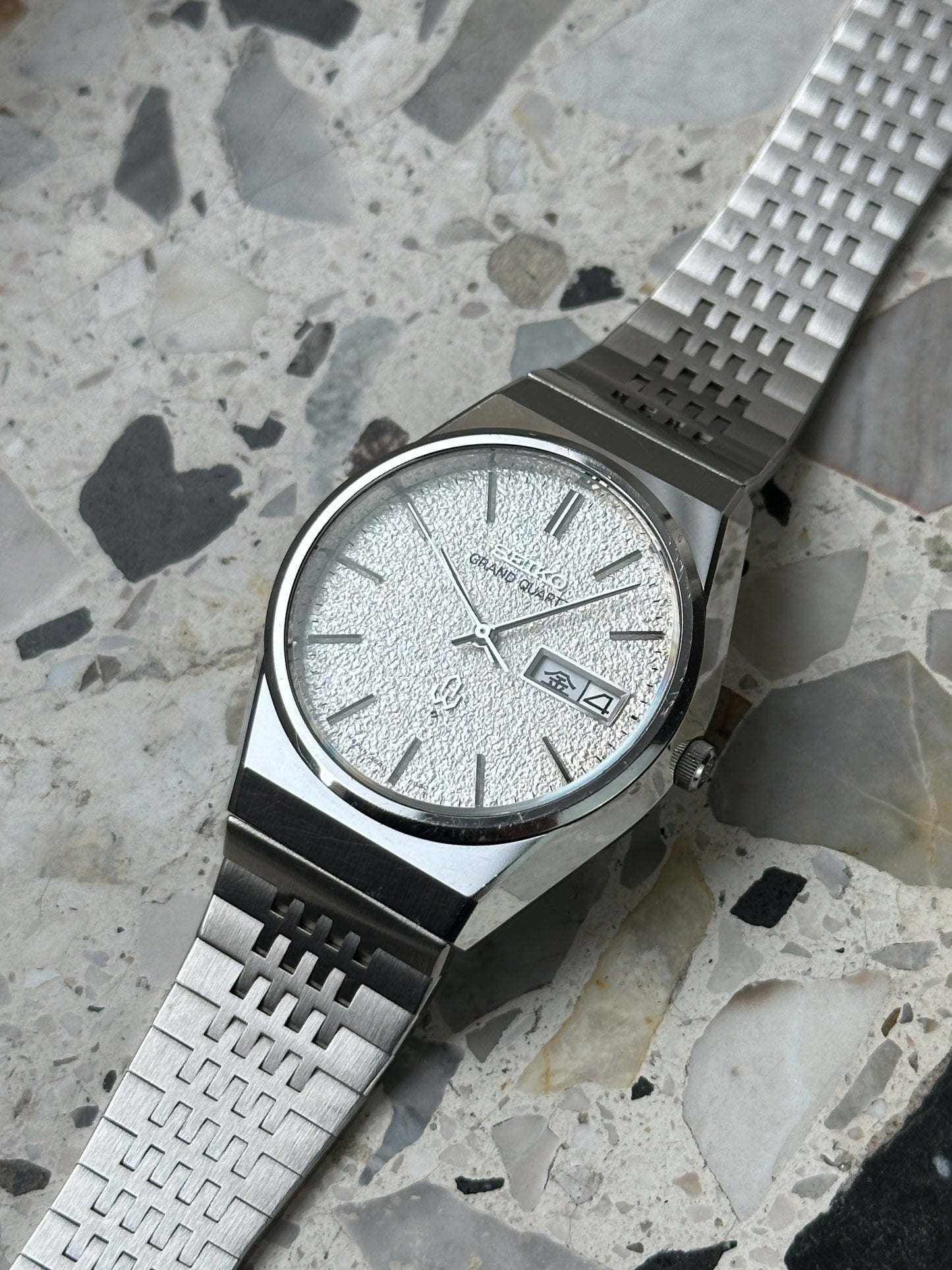 Seiko Grand Quartz 4843-8100 (Diamond Dust / Snowflake Dial)