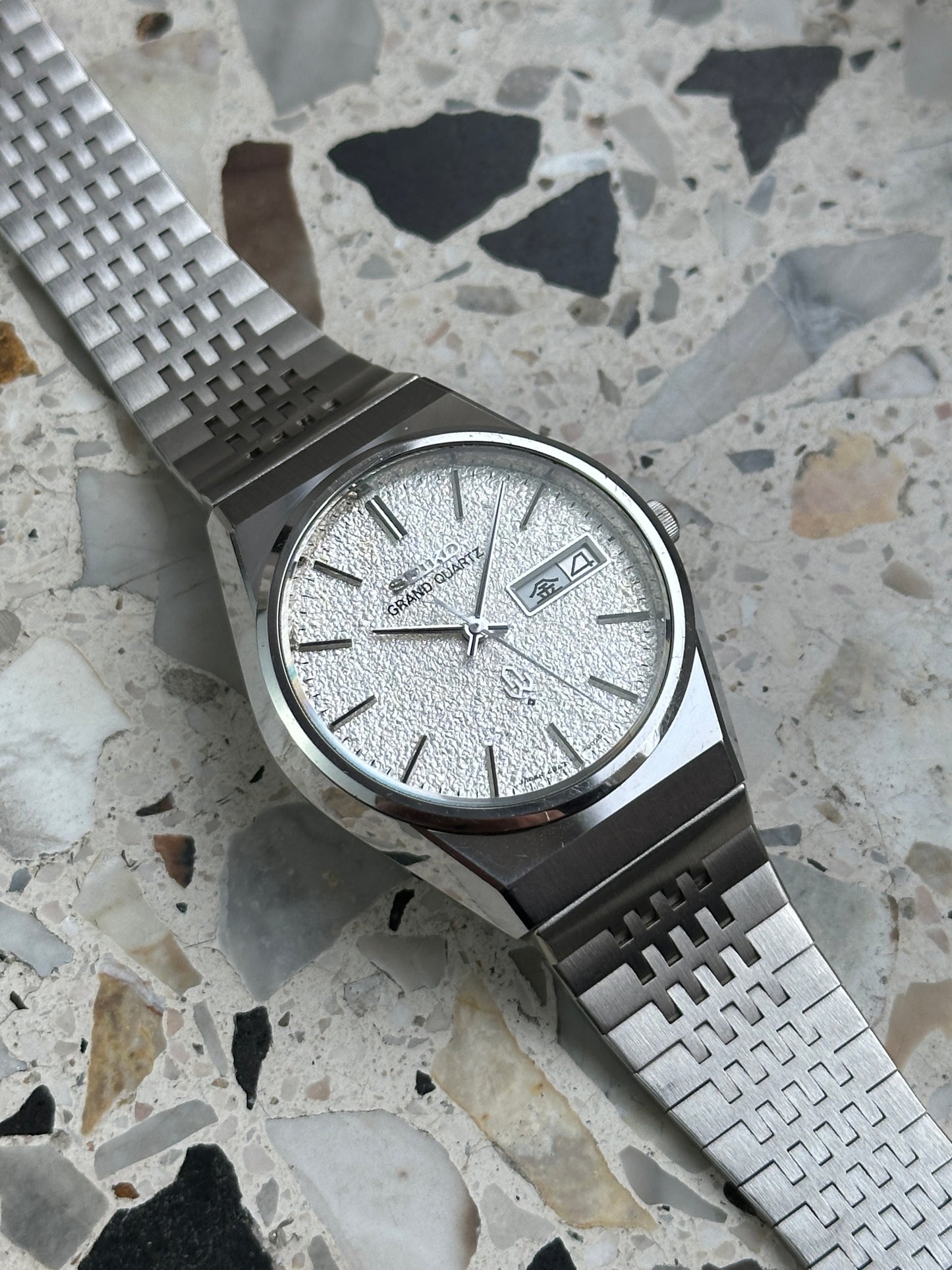 Seiko Grand Quartz 4843-8100 (Diamond Dust / Snowflake Dial)