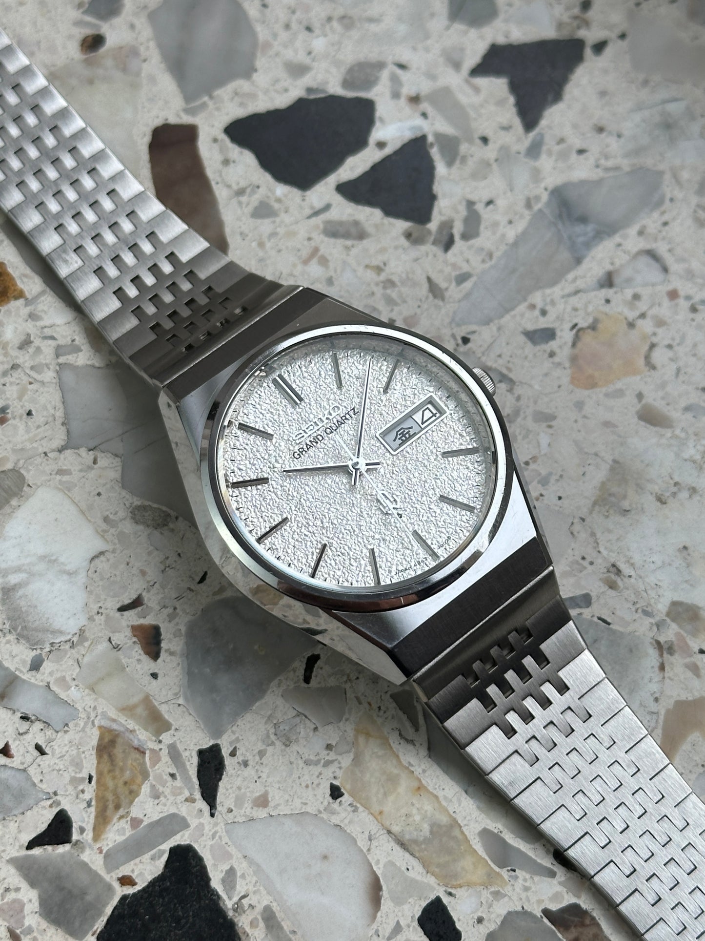 Seiko Grand Quartz 4843-8100 (Diamond Dust / Snowflake Dial)