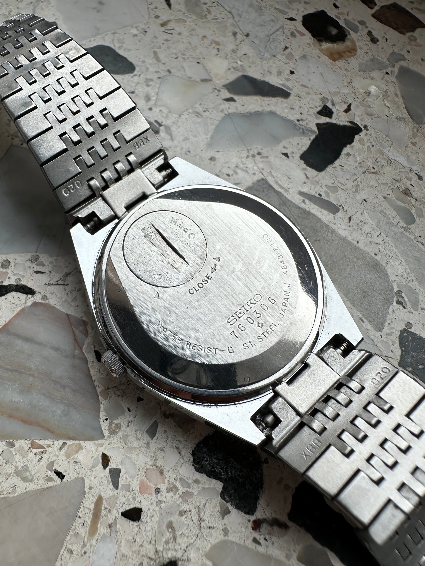 Seiko Grand Quartz 4843-8100 (Diamond Dust / Snowflake Dial)