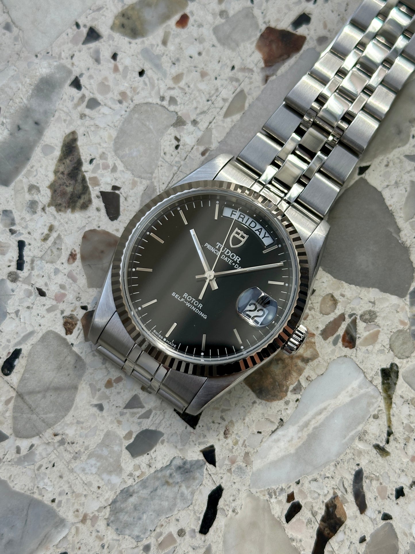 Tudor Prince Date Day (Full Set) 76214 - Black Dial