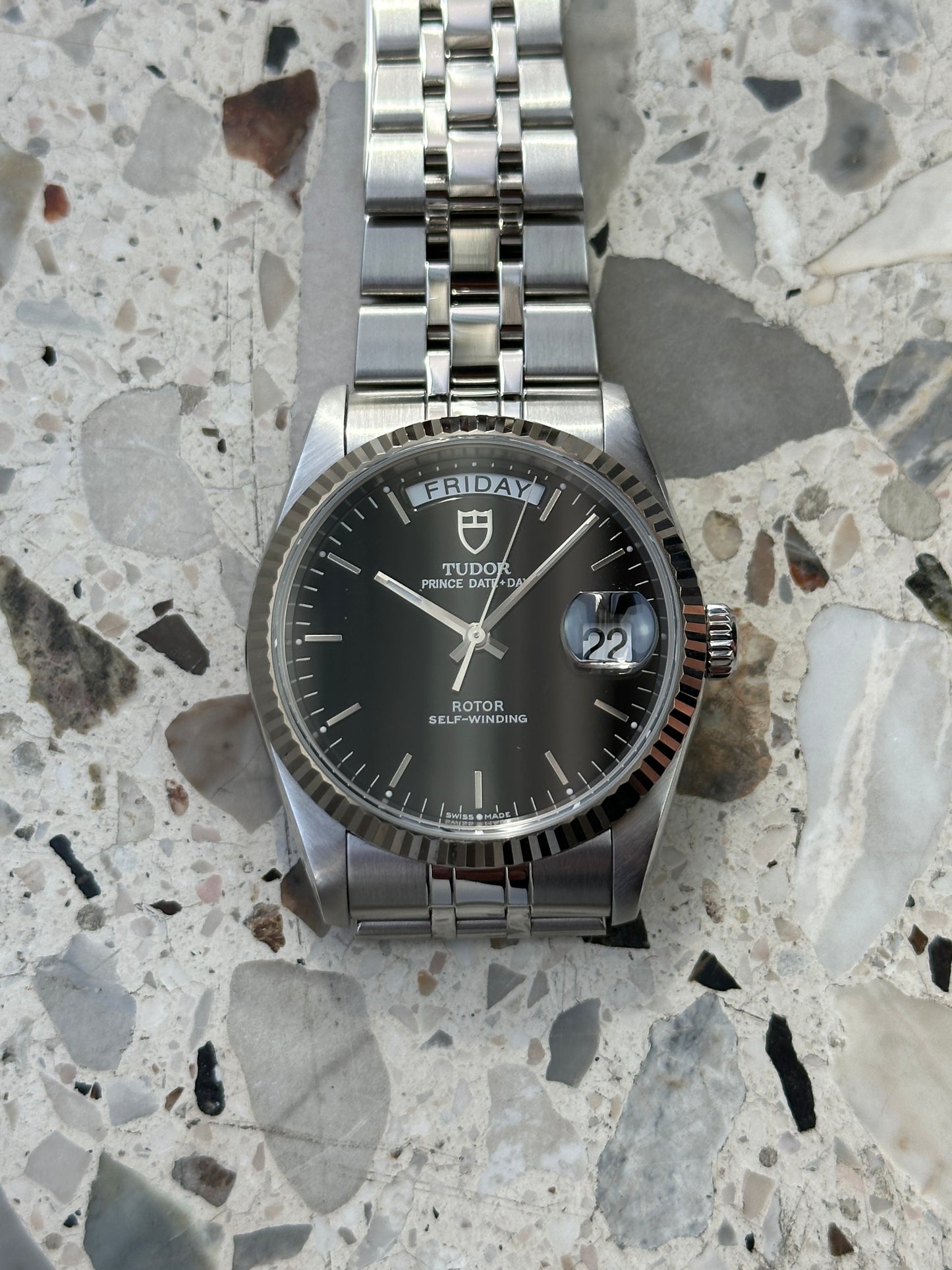 Tudor Prince Date Day (Full Set) 76214 - Black Dial