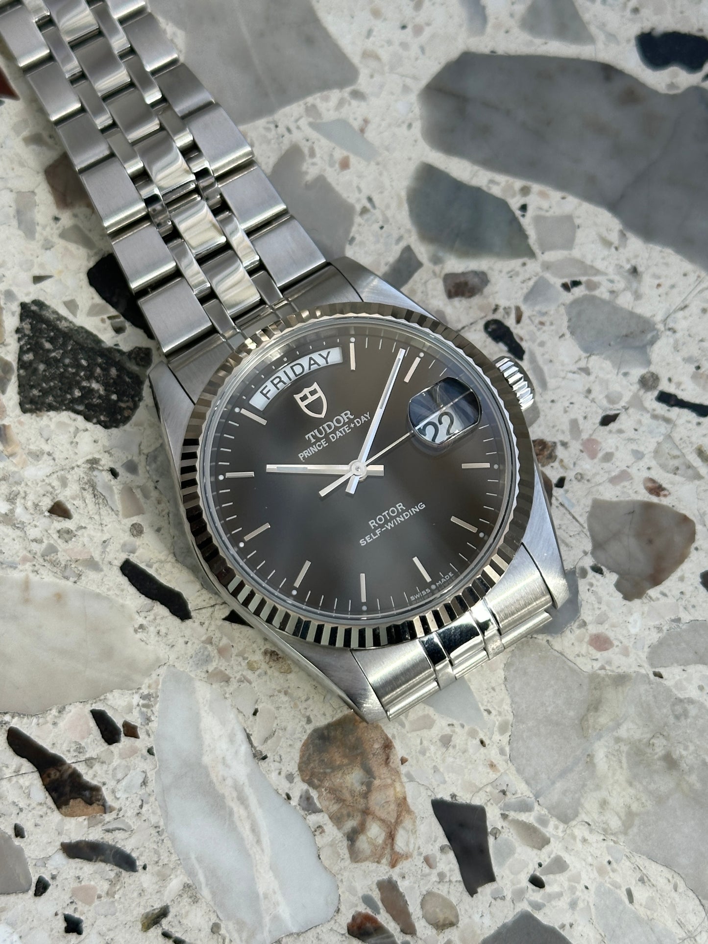 Tudor Prince Date Day (Full Set) 76214 - Black Dial