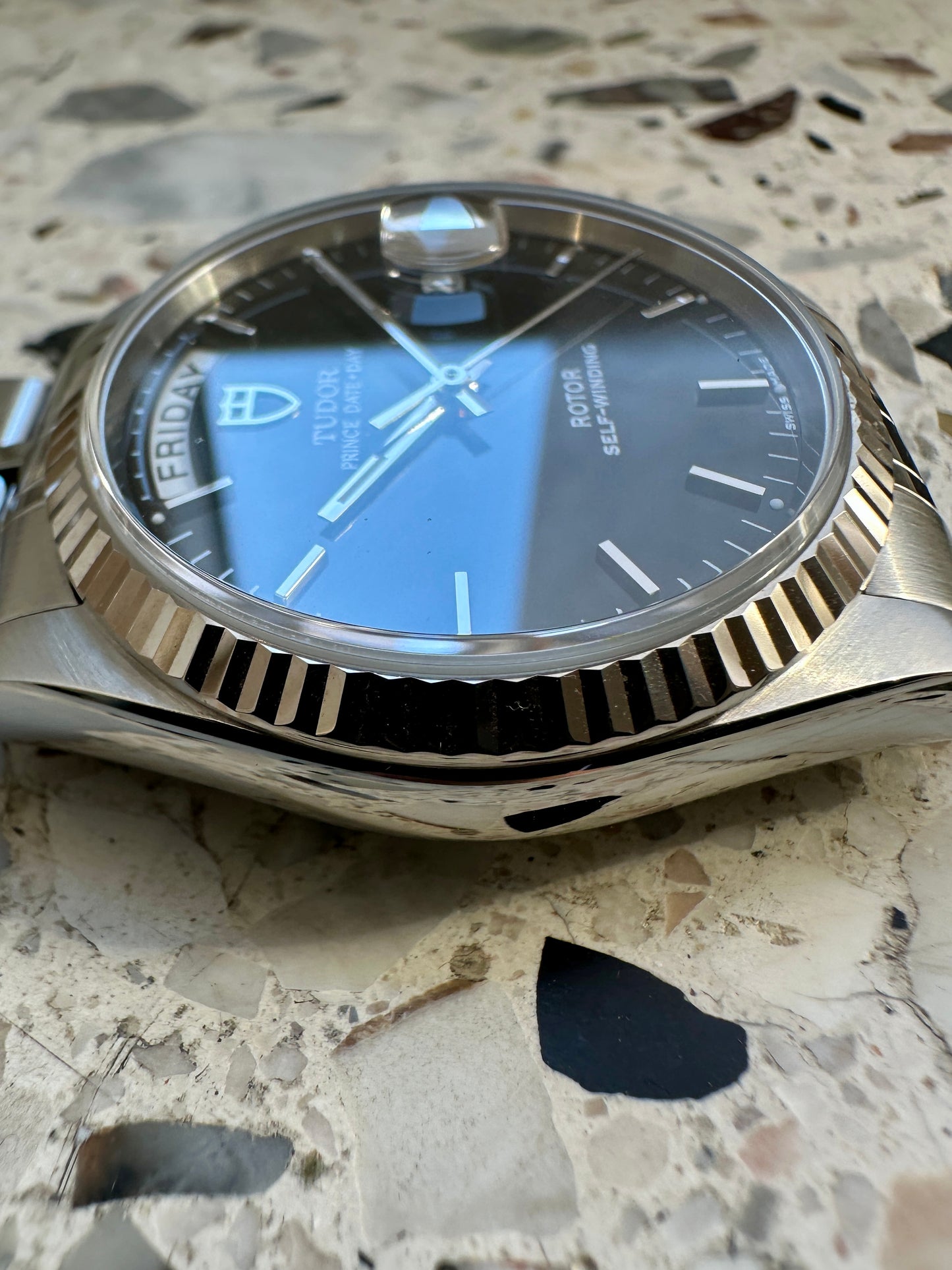 Tudor Prince Date Day (Full Set) 76214 - Black Dial