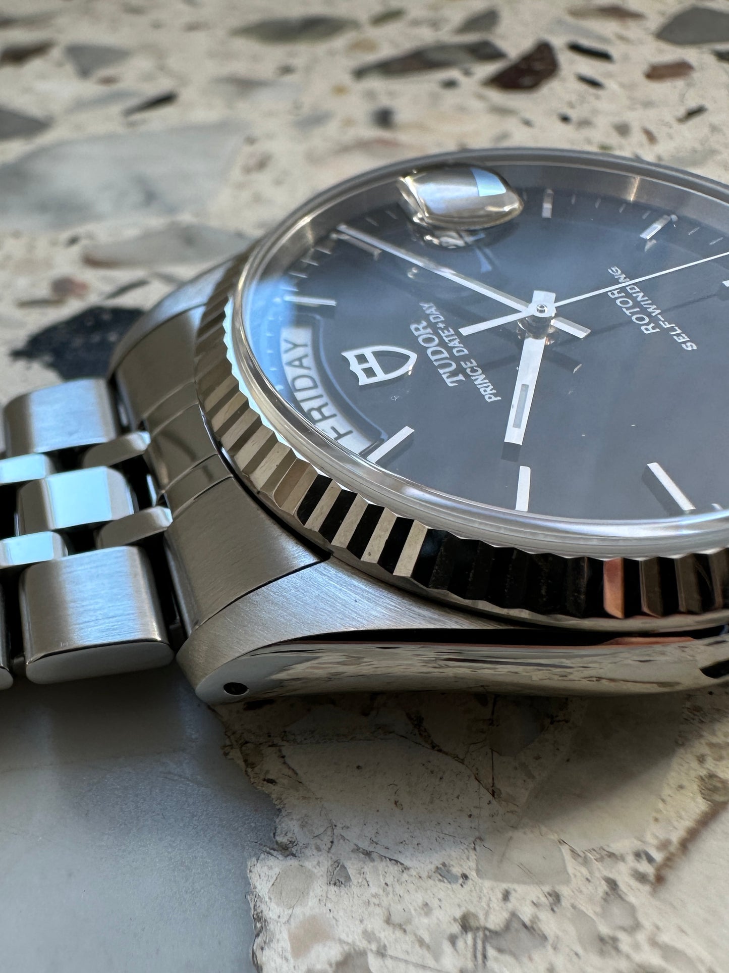 Tudor Prince Date Day (Full Set) 76214 - Black Dial