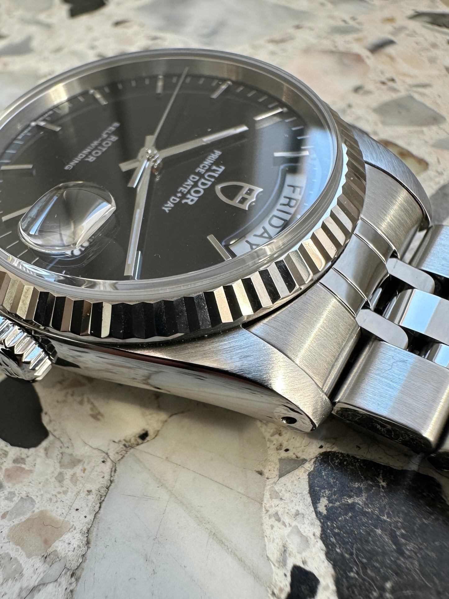 Tudor Prince Date Day (Full Set) 76214 - Black Dial