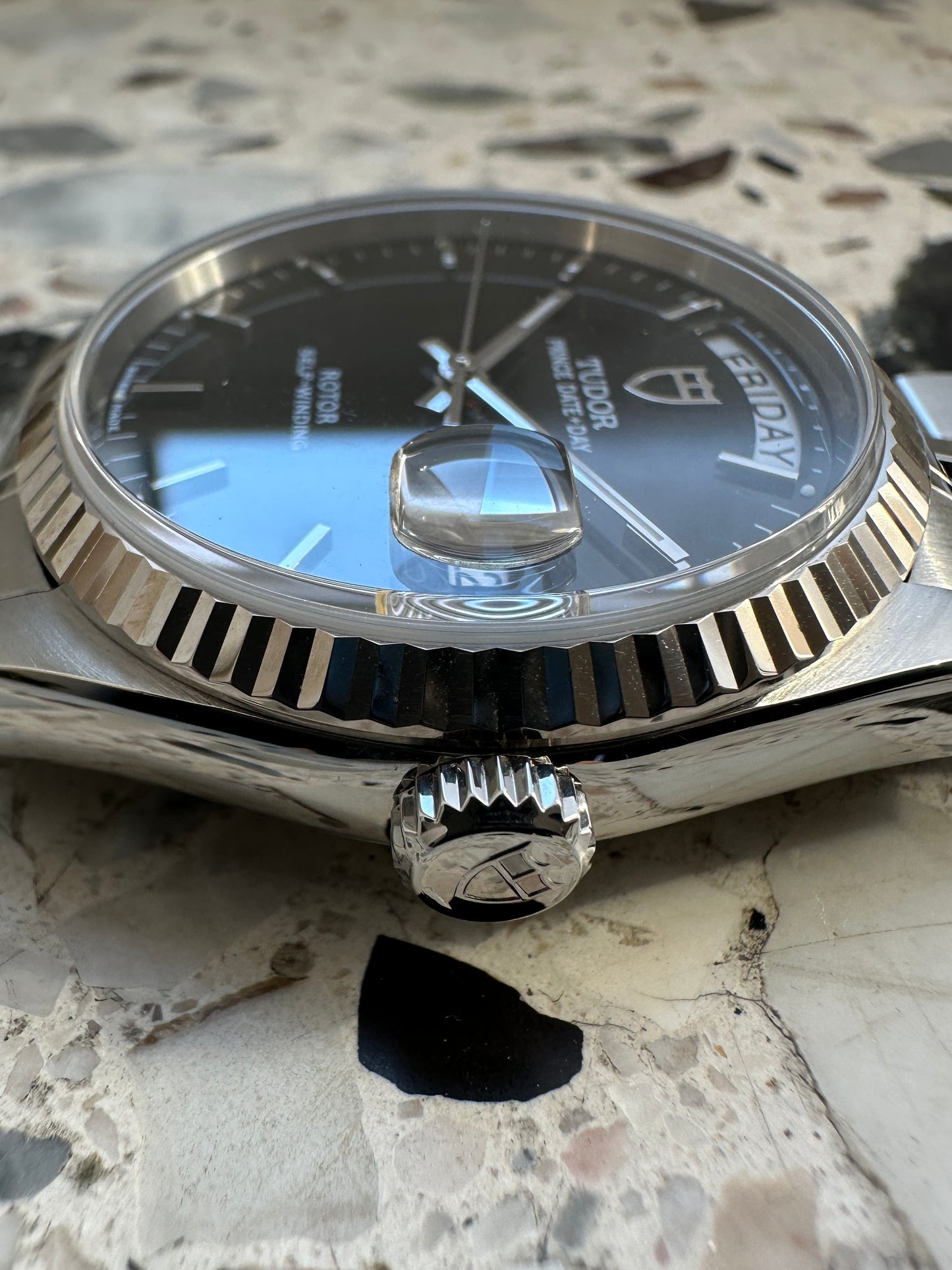 Tudor Prince Date Day (Full Set) 76214 - Black Dial