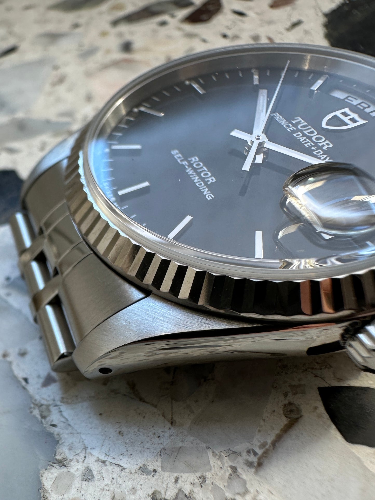 Tudor Prince Date Day (Full Set) 76214 - Black Dial