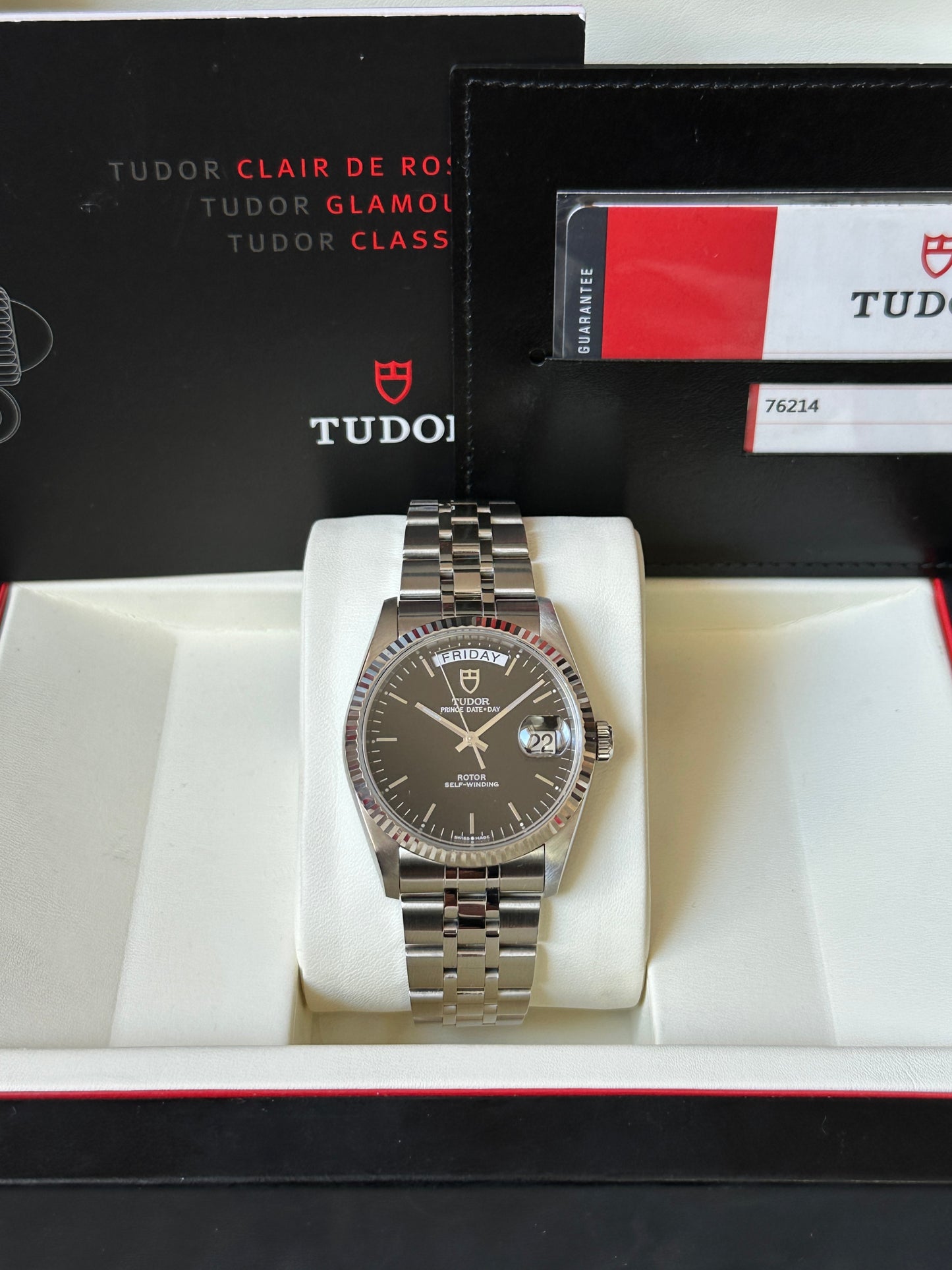 Tudor Prince Date Day (Full Set) 76214 - Black Dial