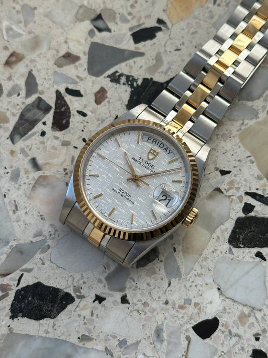 Tudor Prince Date Day (Full Set) 76213 - White Linen Dial