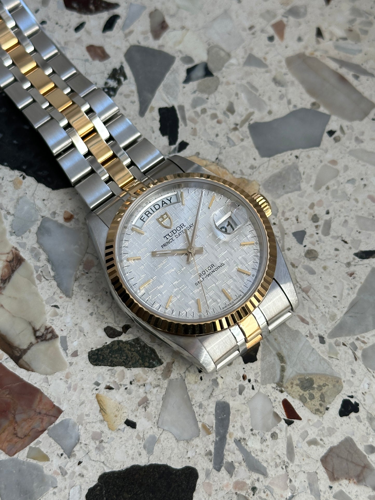 Tudor Prince Date Day (Full Set) 76213 - White Linen Dial
