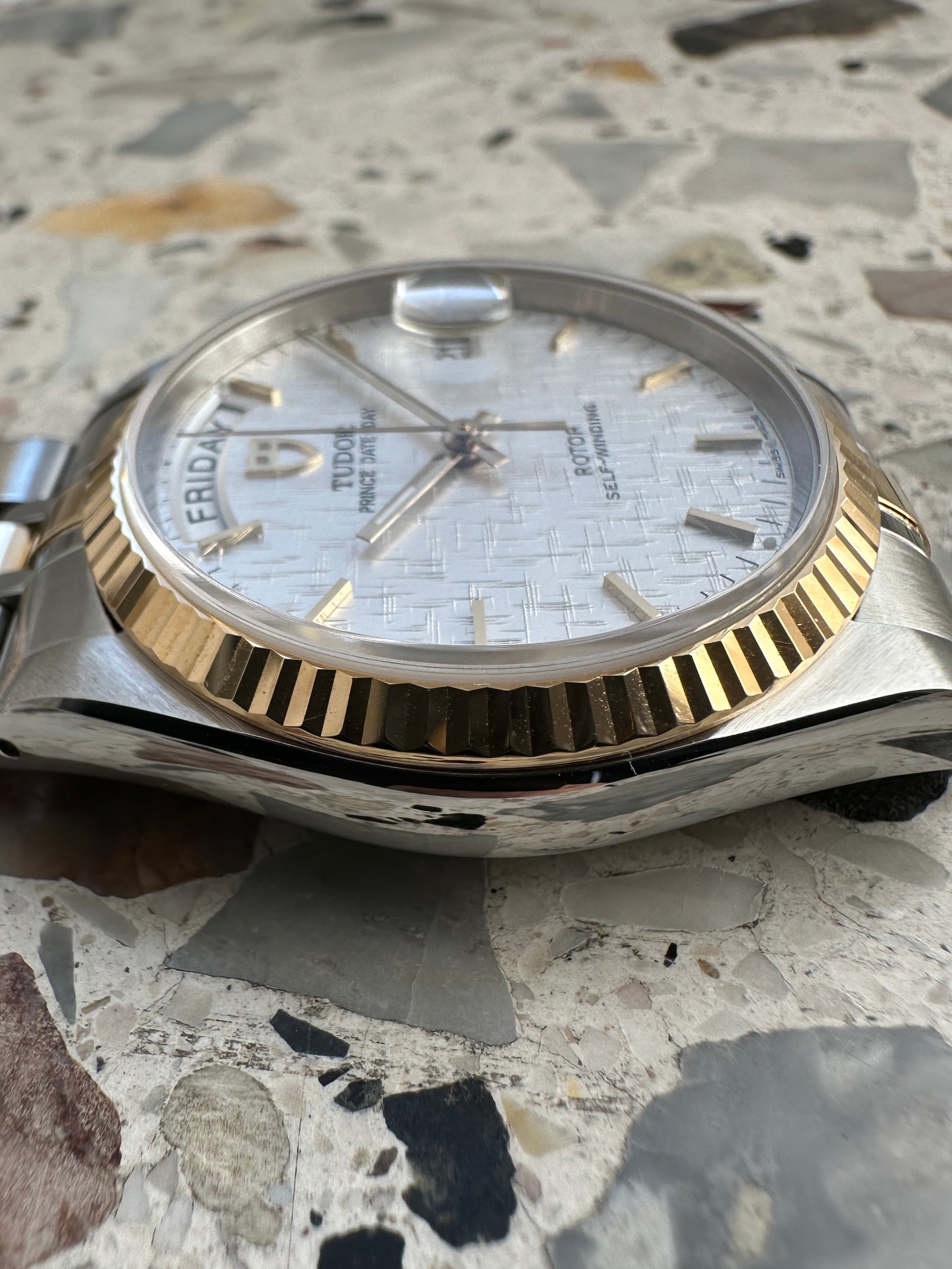 Tudor Prince Date Day (Full Set) 76213 - White Linen Dial