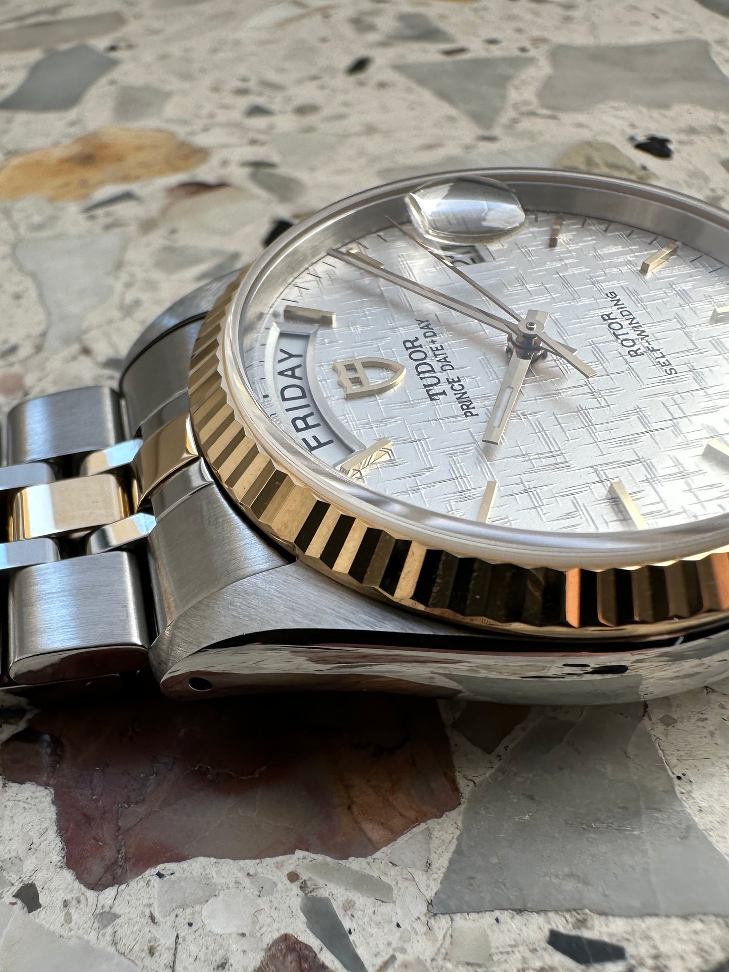 Tudor Prince Date Day (Full Set) 76213 - White Linen Dial