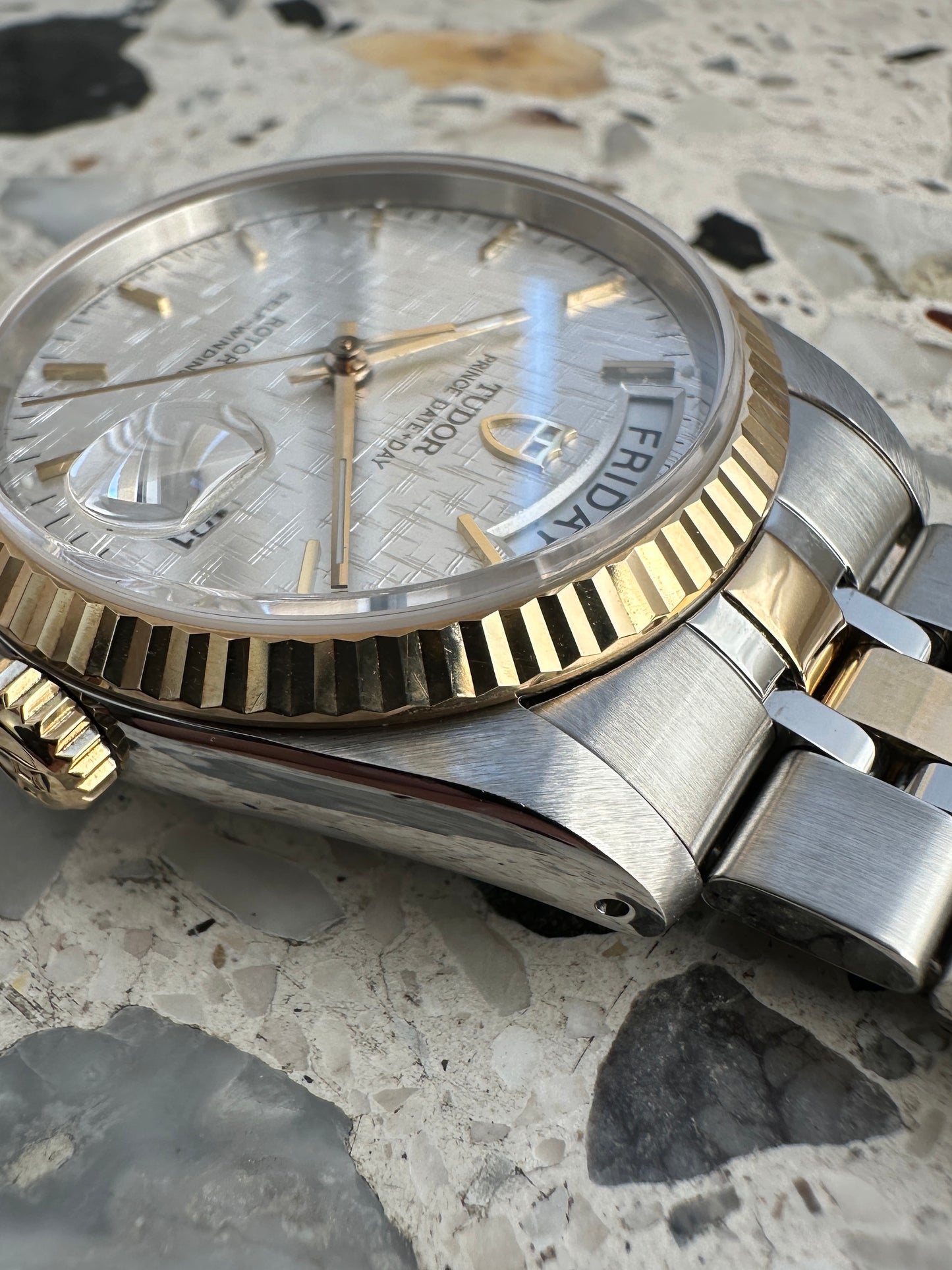 Tudor Prince Date Day (Full Set) 76213 - White Linen Dial