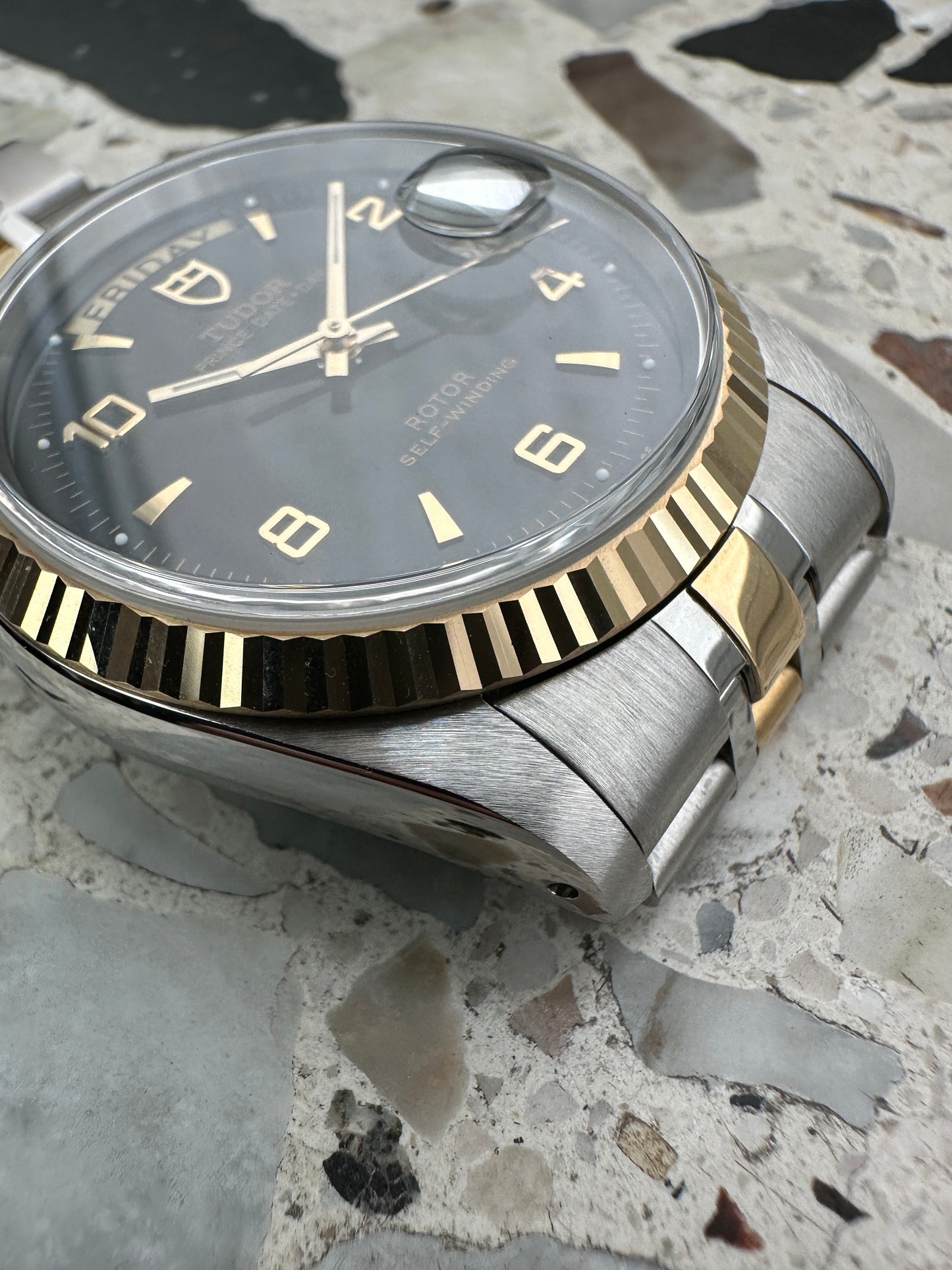 Tudor Prince Date Day (Full Set) 76213 - black arabic dial