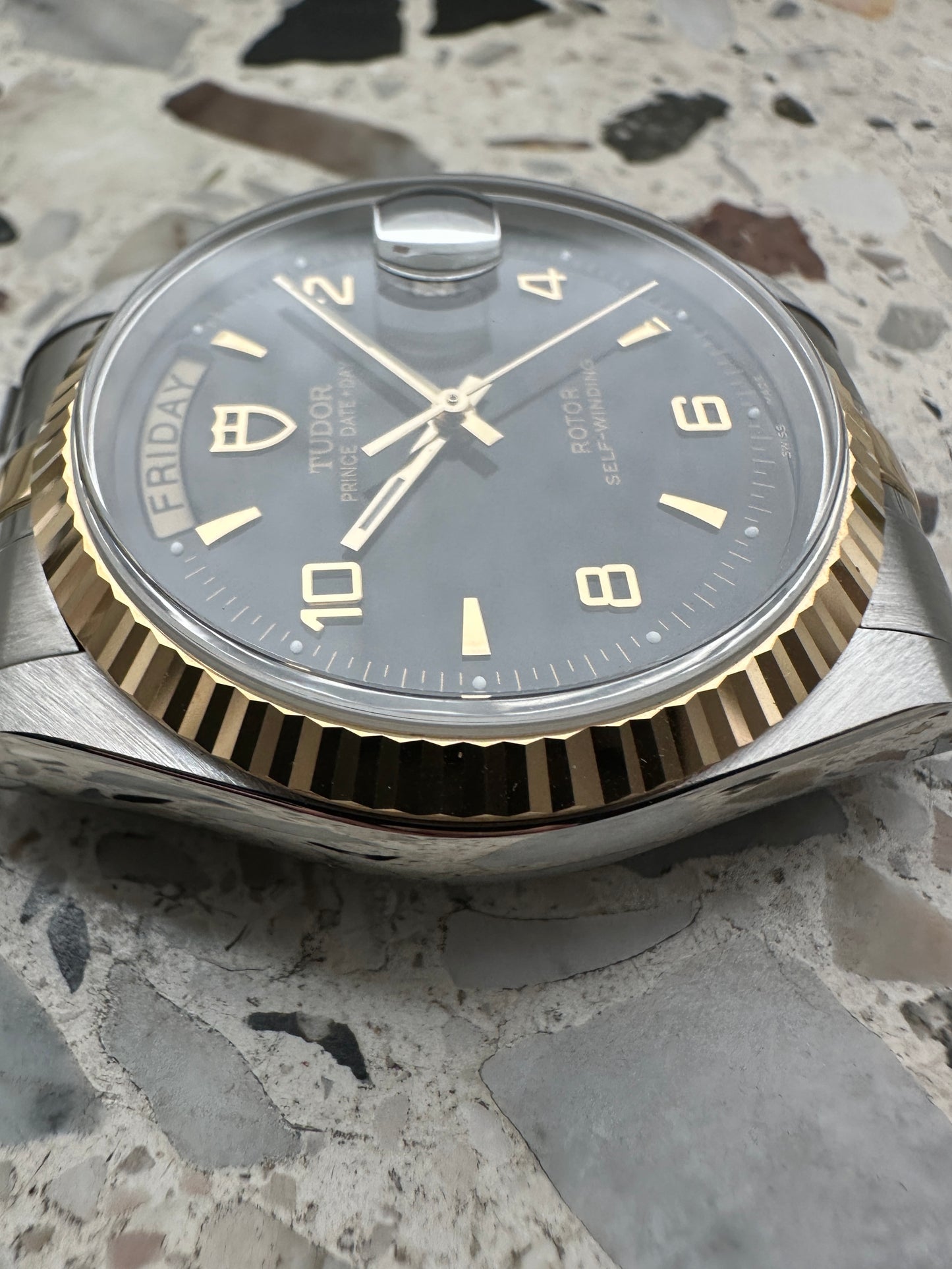 Tudor Prince Date Day (Full Set) 76213 - black arabic dial