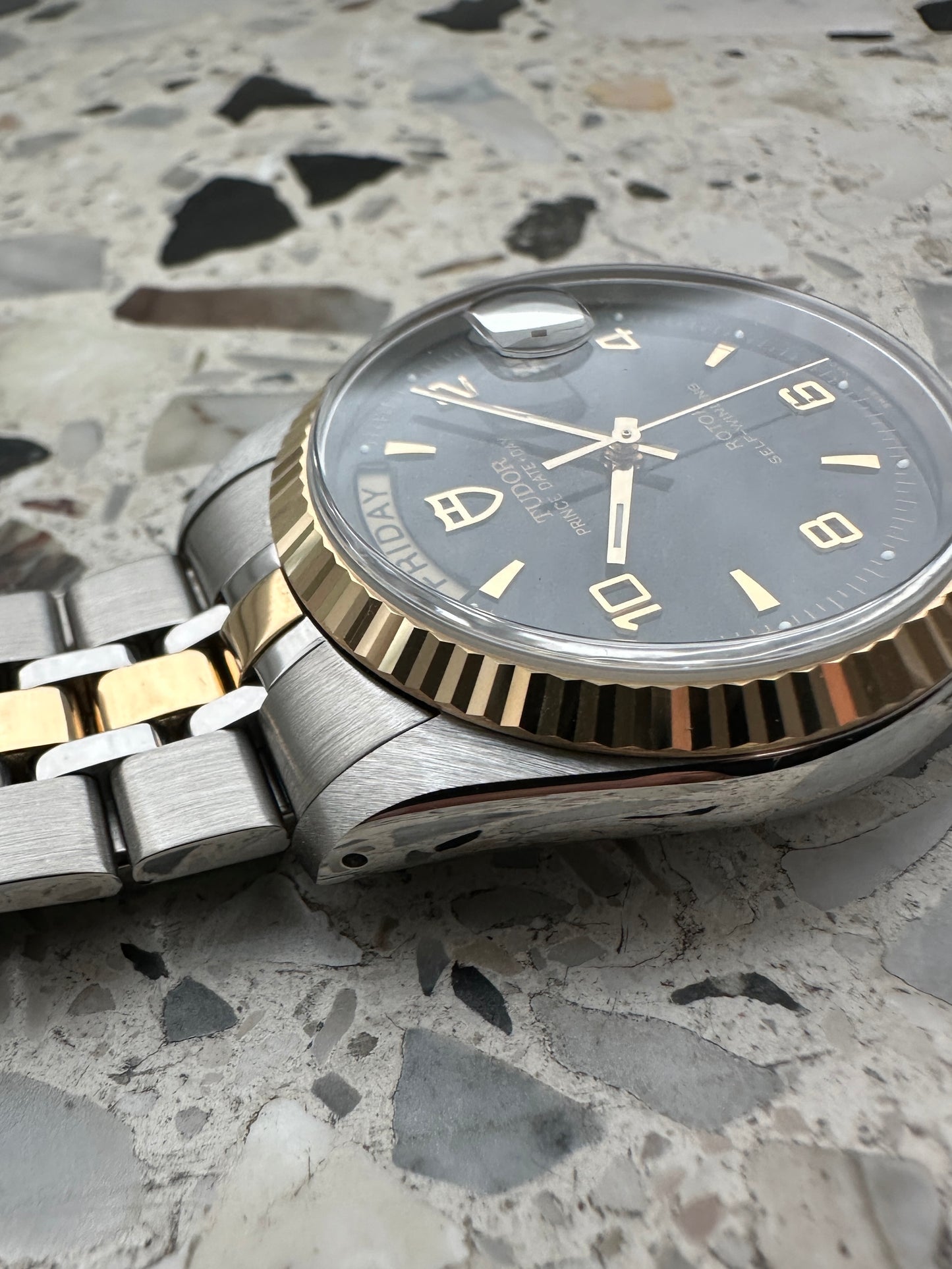 Tudor Prince Date Day (Full Set) 76213 - black arabic dial