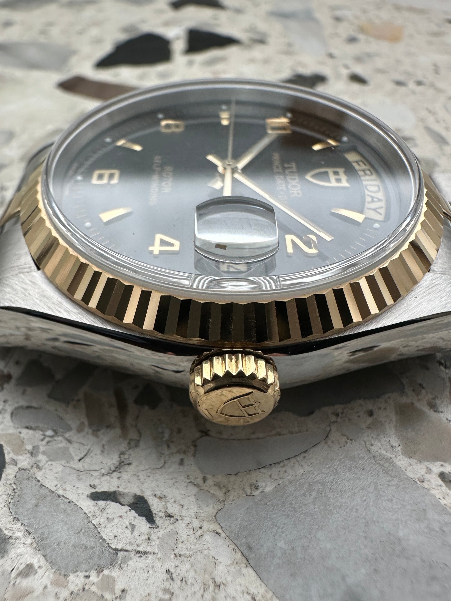 Tudor Prince Date Day (Full Set) 76213 - black arabic dial