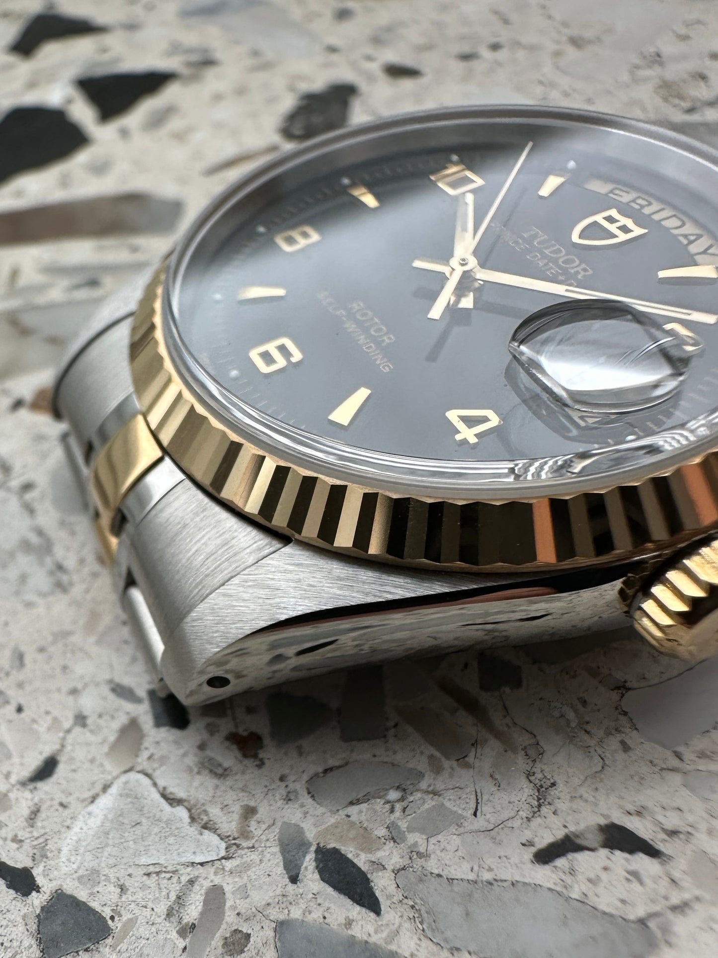 Tudor Prince Date Day (Full Set) 76213 - black arabic dial