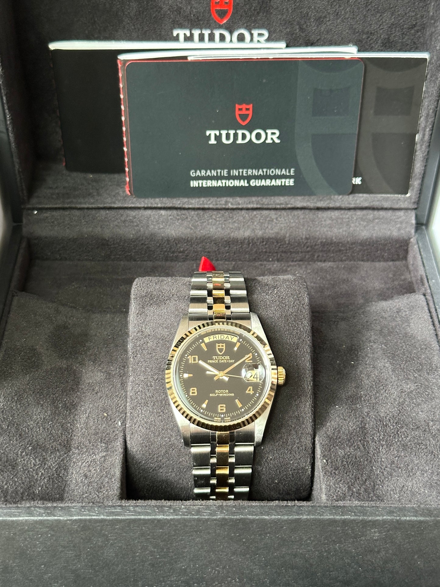 Tudor Prince Date Day (Full Set) 76213 - black arabic dial