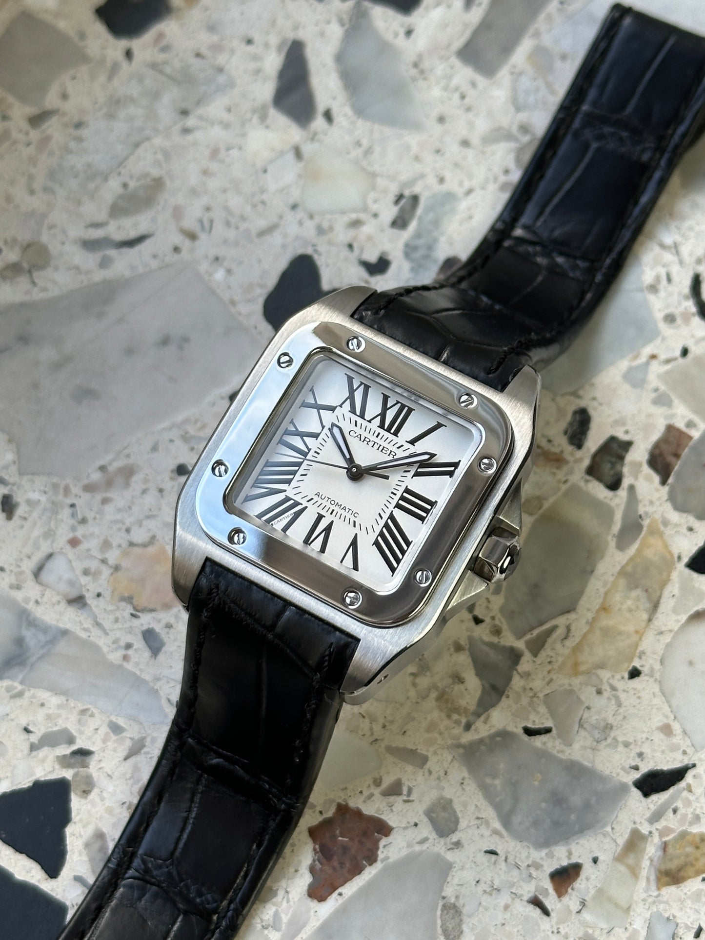Cartier Santos 100 (Box & Paper 2017) W20106X8