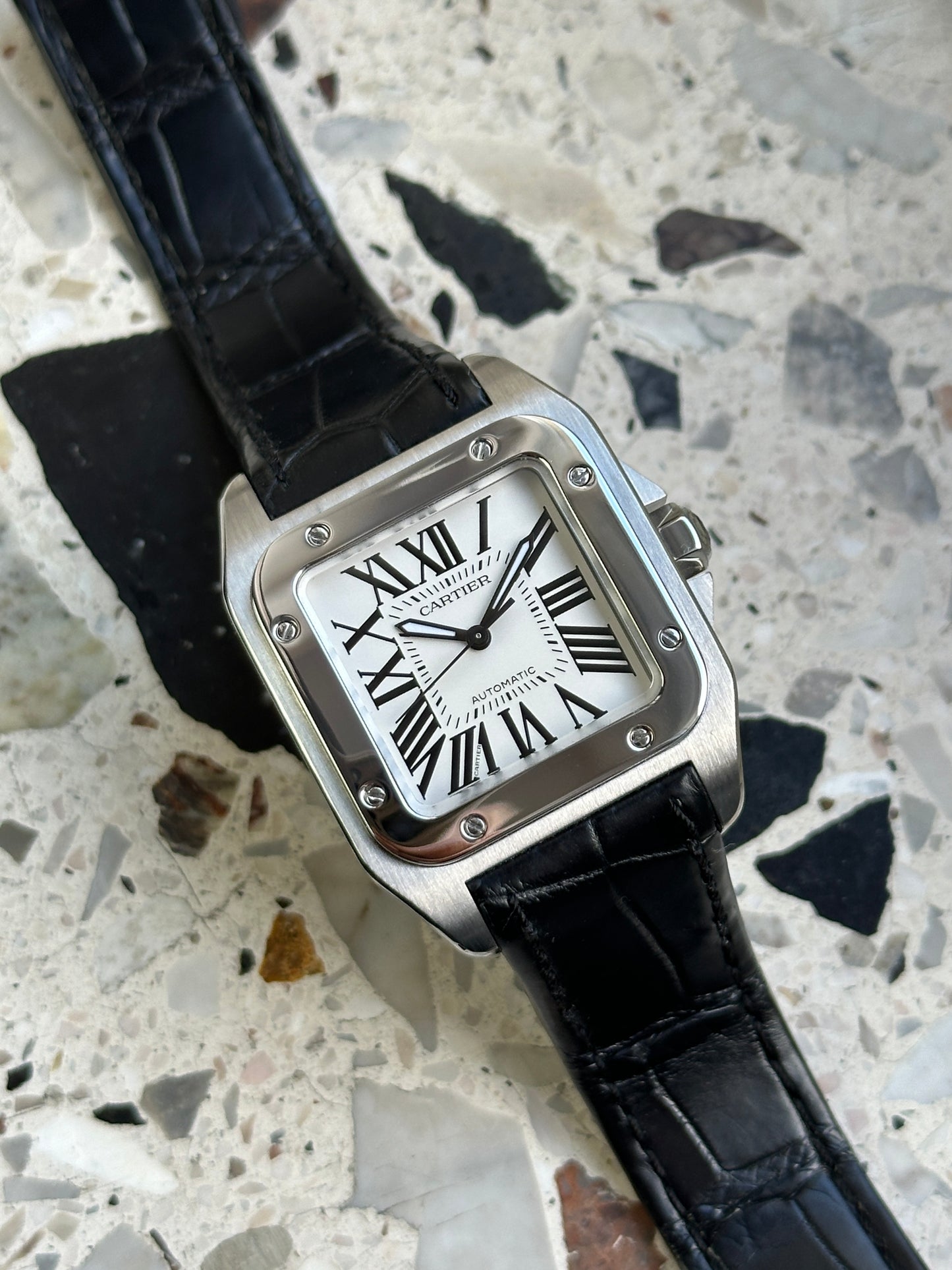 Cartier Santos 100 (Box & Paper 2017) W20106X8