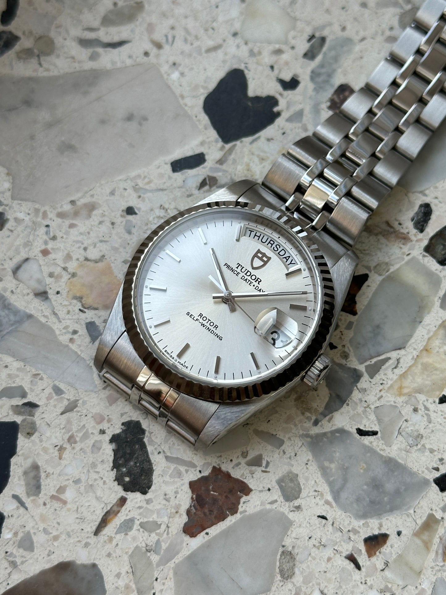 Tudor Prince Date Day 76214 (Full Set) - sunburst dial