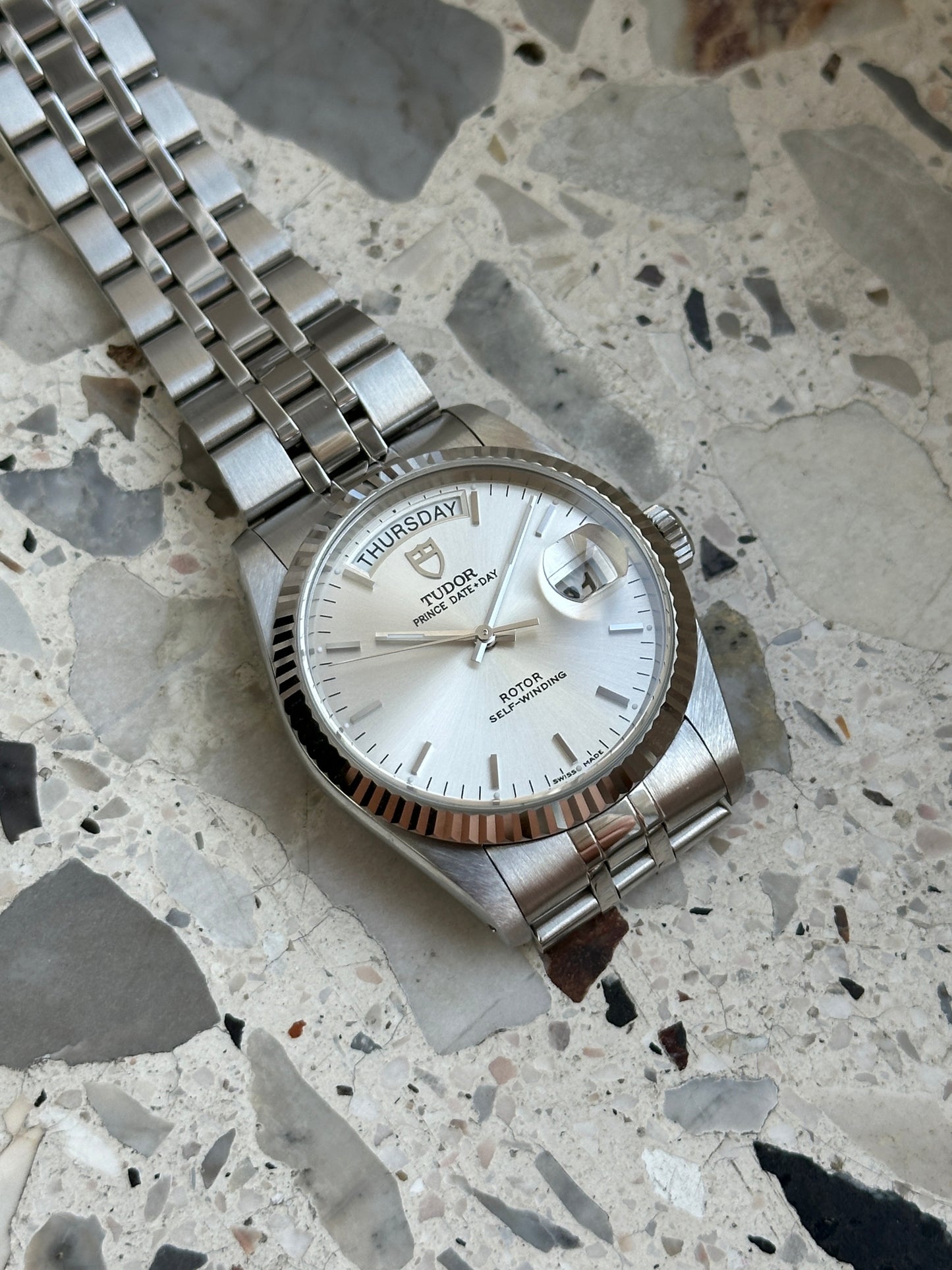 Tudor Prince Date Day 76214 (Full Set) - sunburst dial