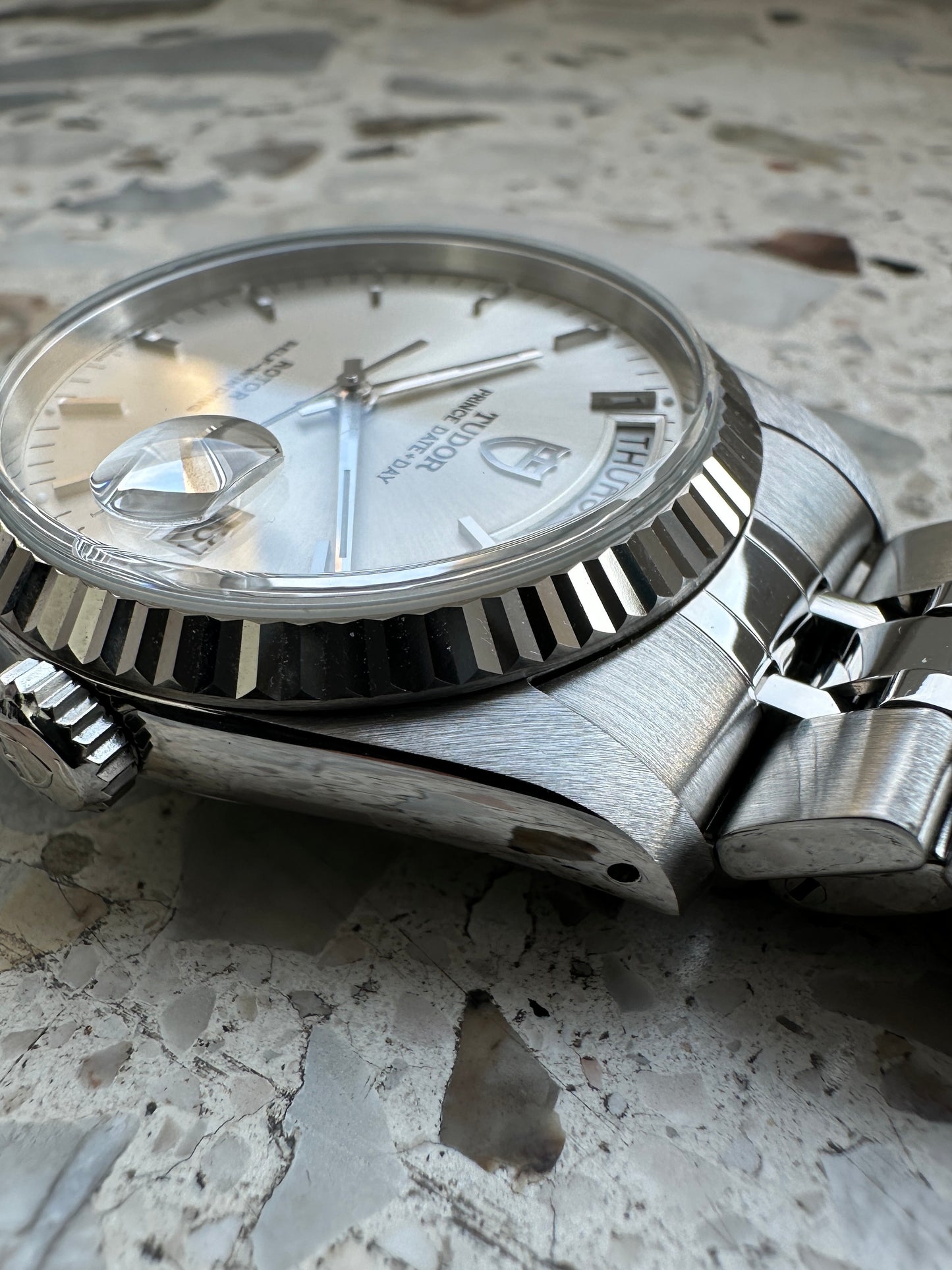 Tudor Prince Date Day 76214 (Full Set) - sunburst dial