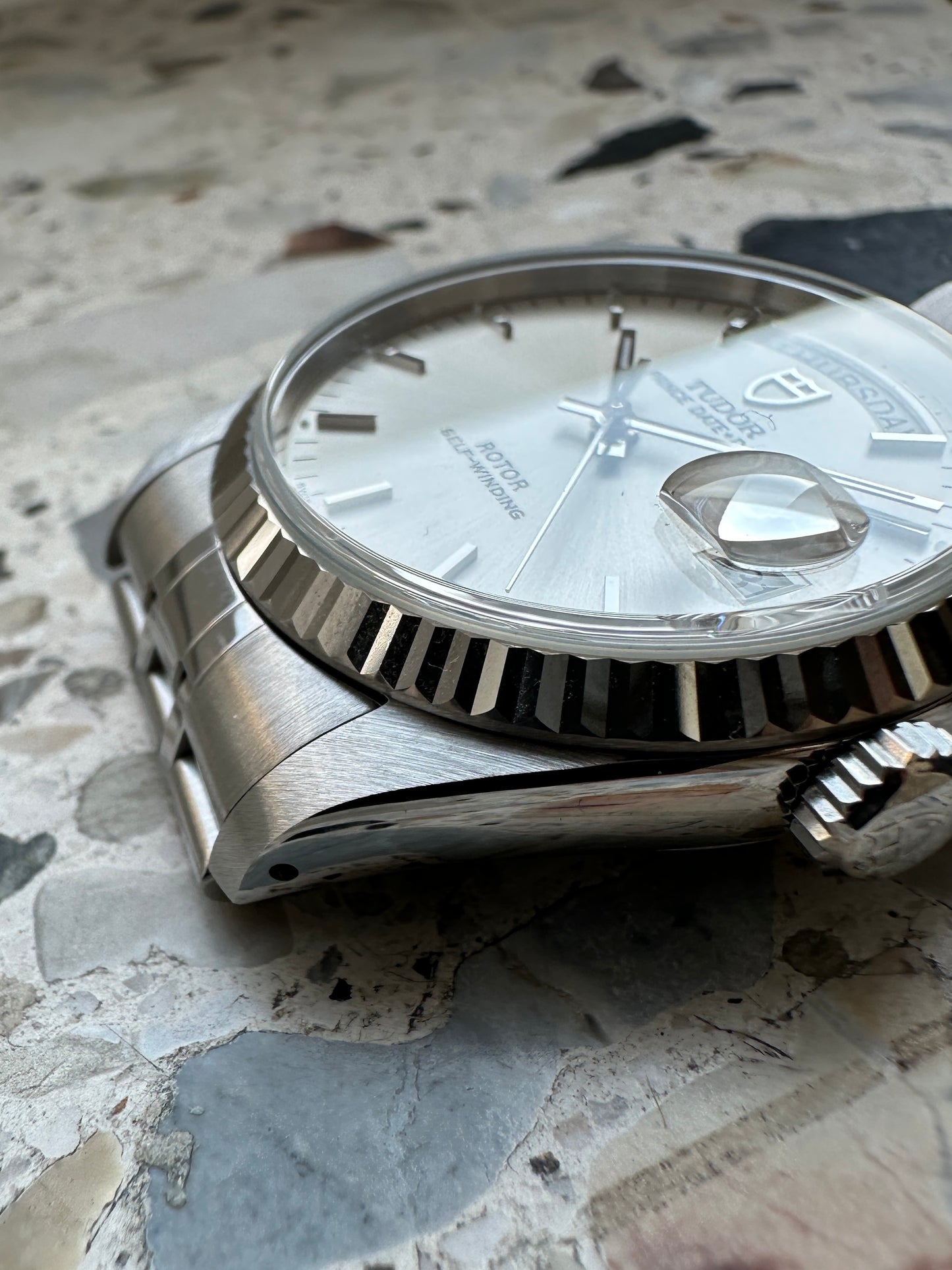 Tudor Prince Date Day 76214 (Full Set) - sunburst dial
