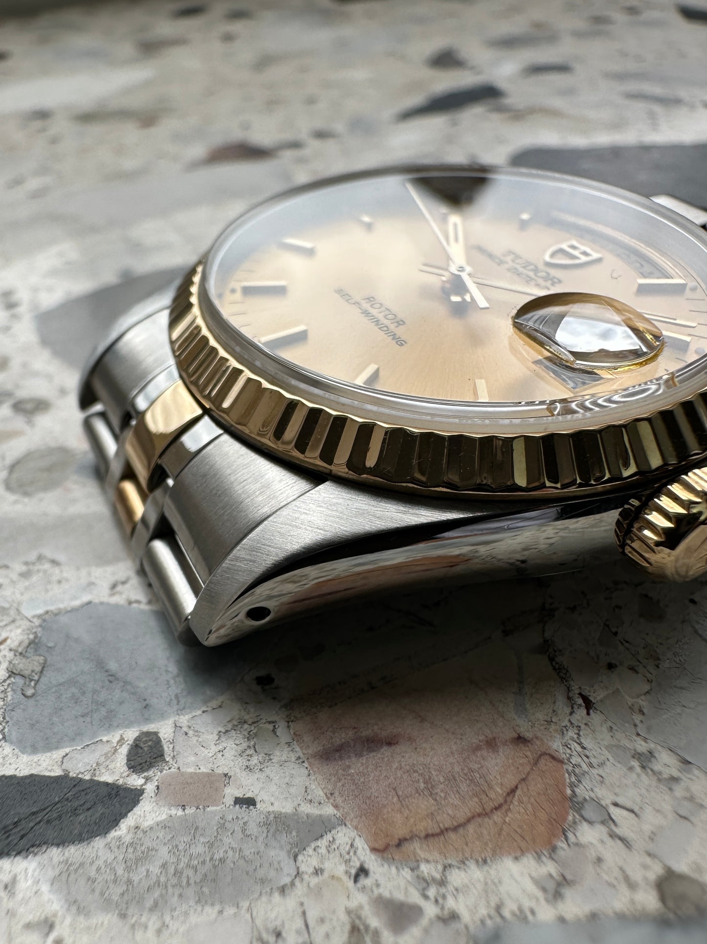 Tudor Prince Date Day (Box & Paper) 76213 - gold sunburst dial