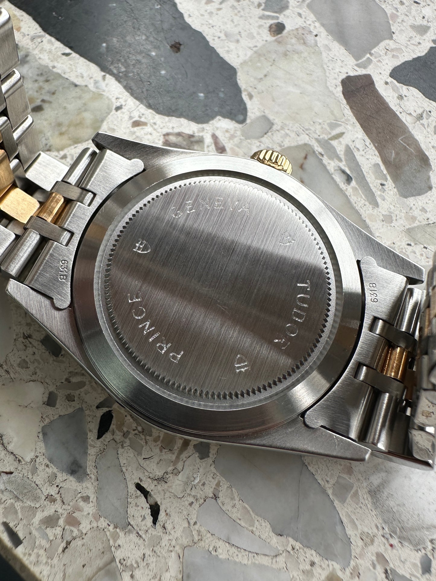 Tudor Prince Date Day (Box & Paper) 76213 - gold sunburst dial