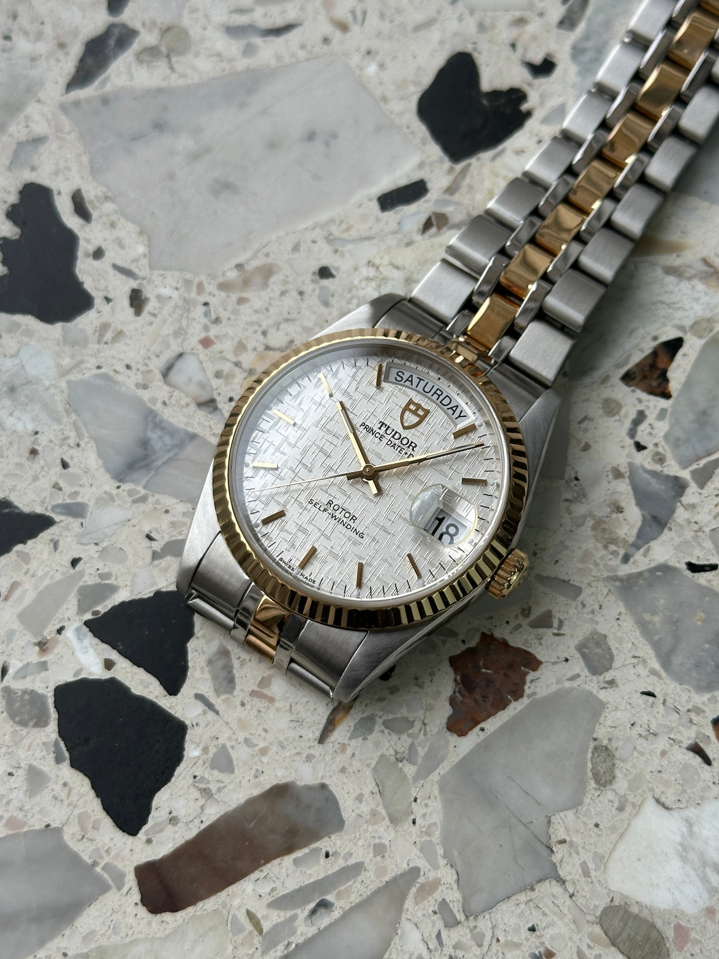 Tudor Prince 76213 Date Day (Full Set) - white linen dial