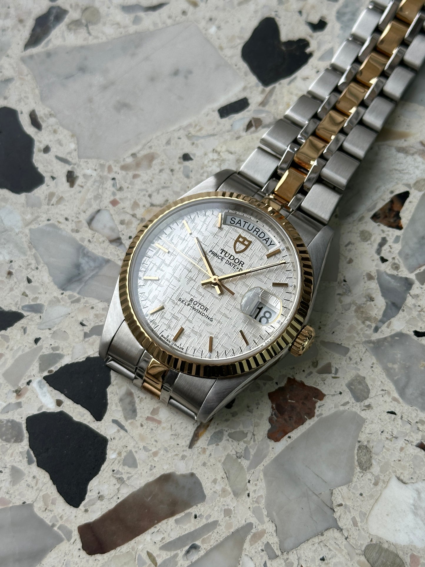 Tudor Prince 76213 Date Day (Full Set) - white linen dial