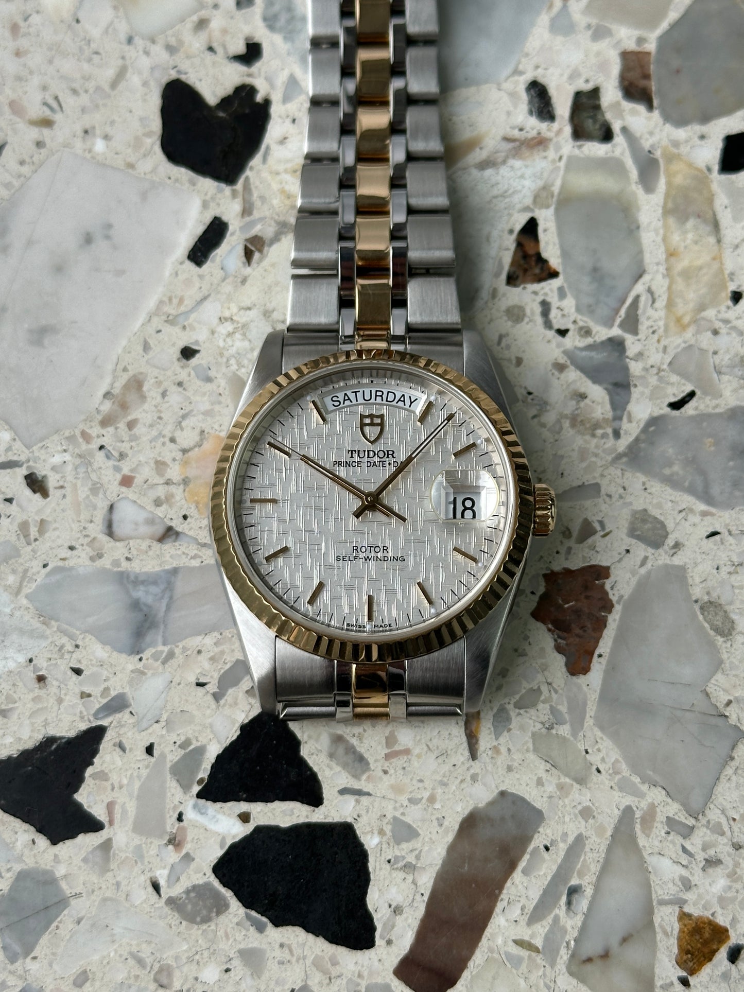 Tudor Prince 76213 Date Day (Full Set) - white linen dial