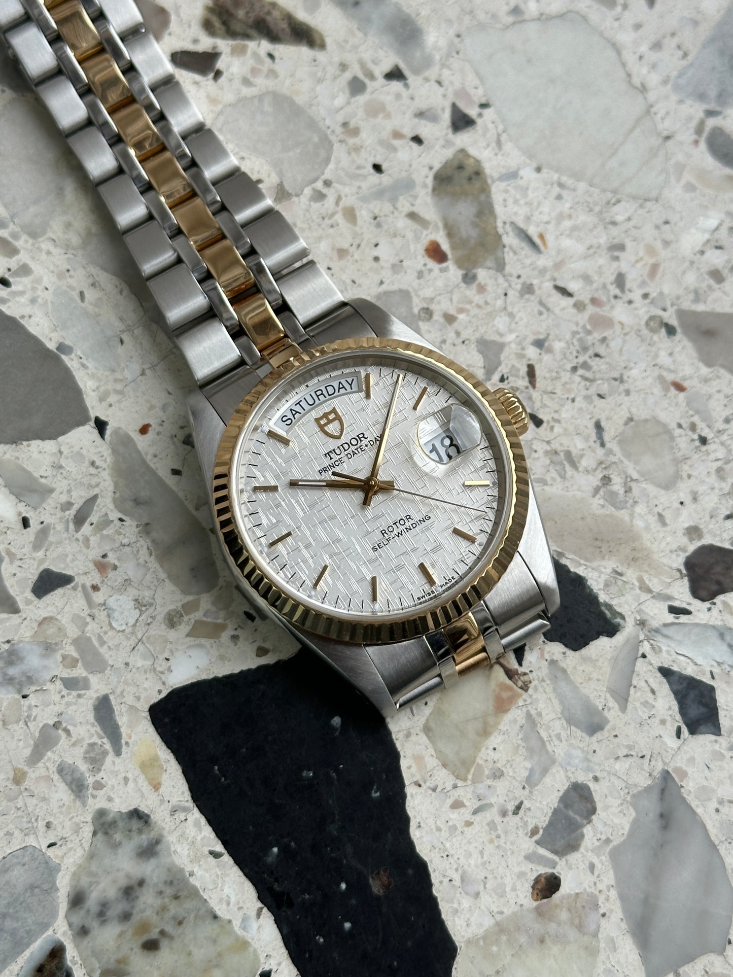 Tudor Prince 76213 Date Day (Full Set) - white linen dial