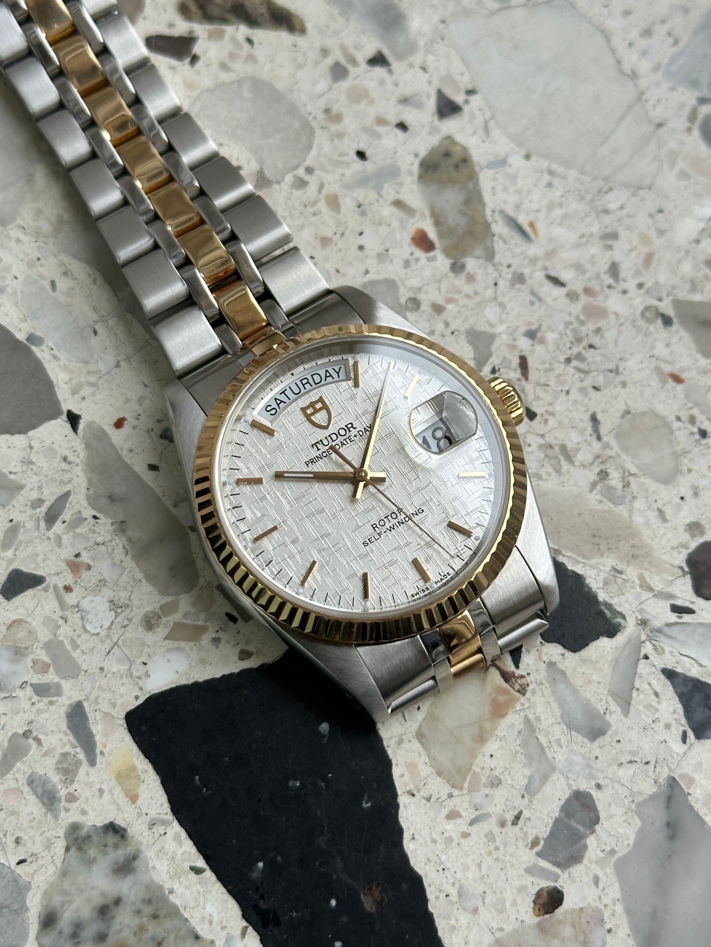 Tudor Prince 76213 Date Day (Full Set) - white linen dial