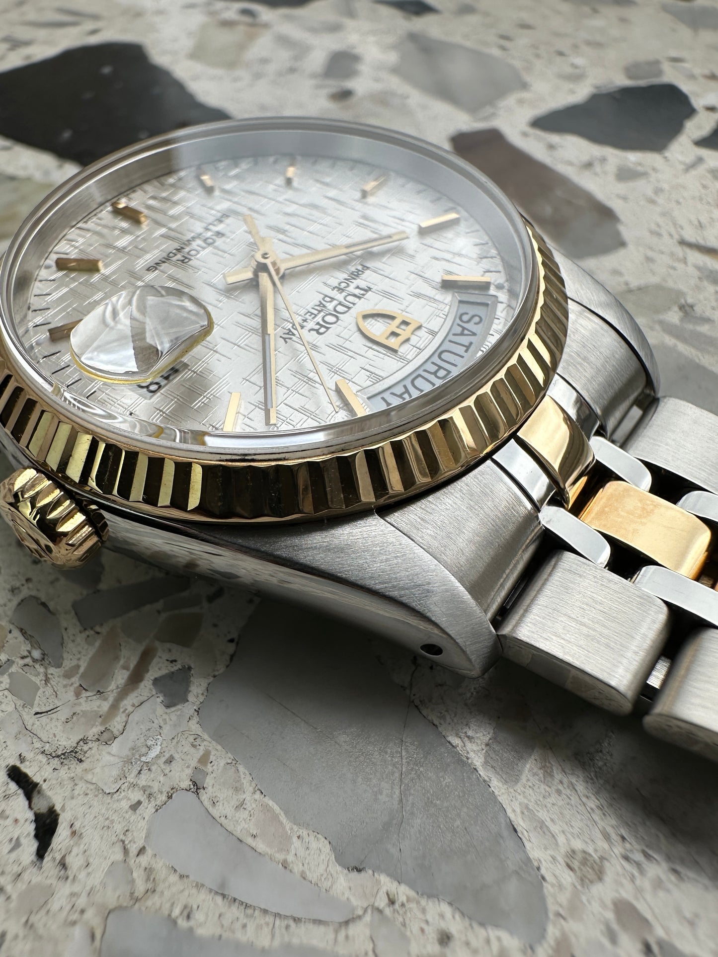Tudor Prince 76213 Date Day (Full Set) - white linen dial