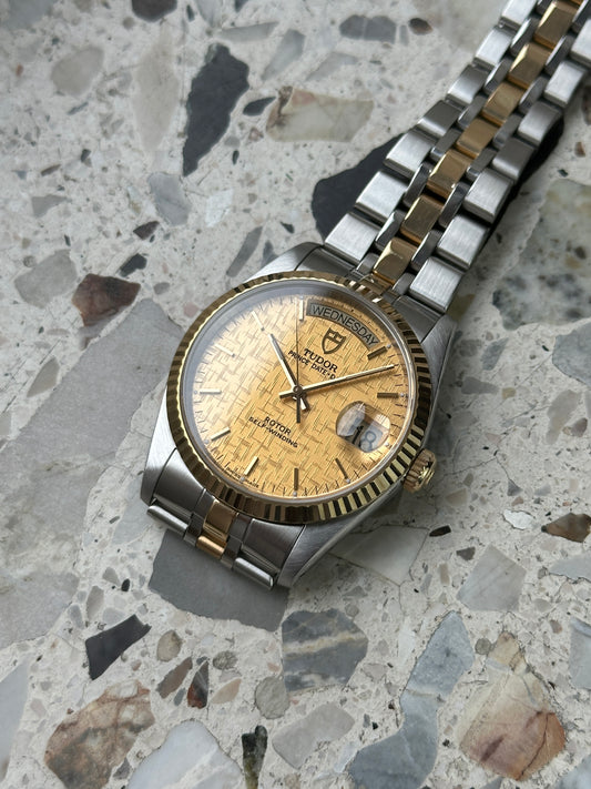 Tudor Prince Date Day (Full Set) 76213 - gold linen dial
