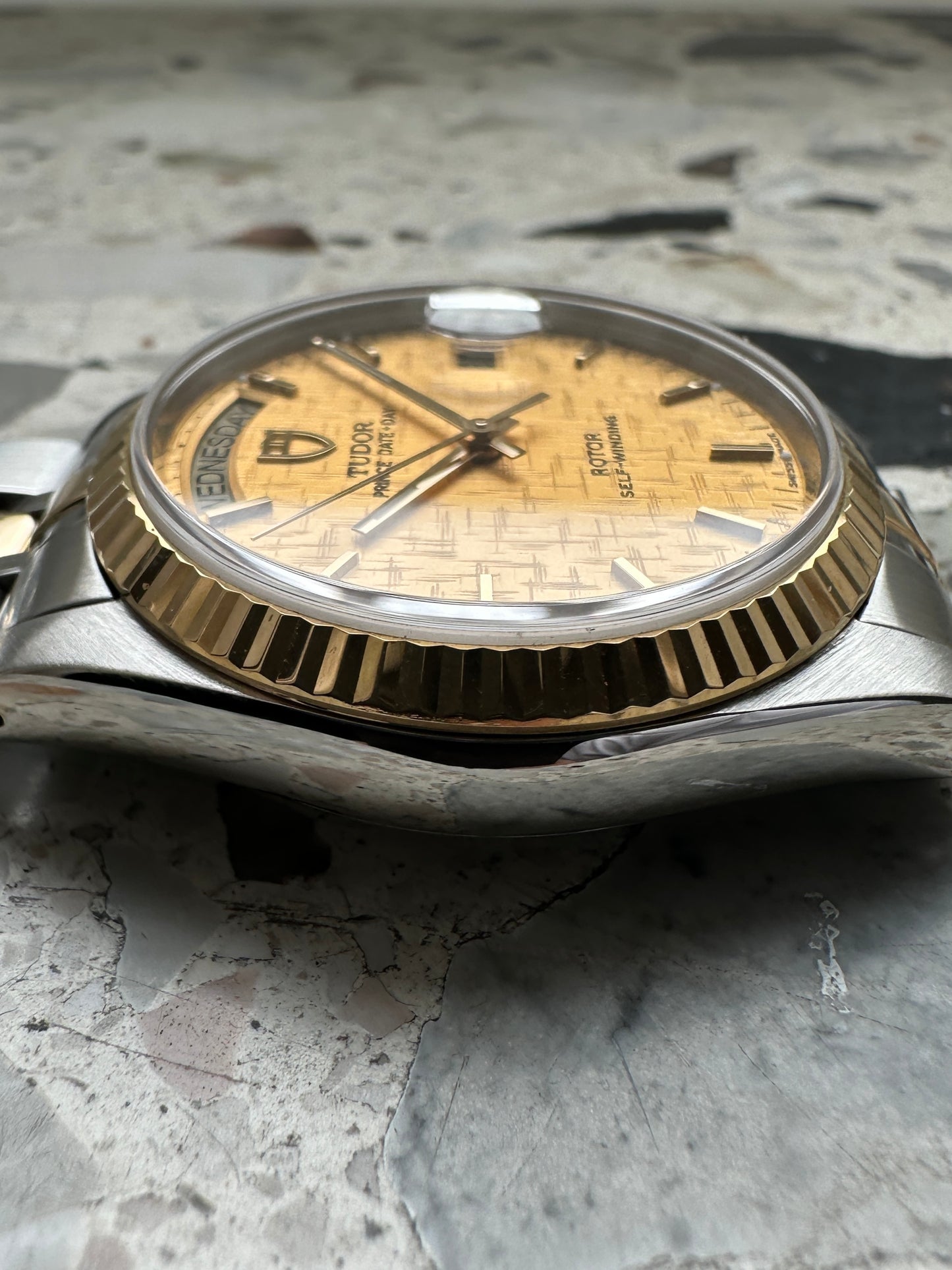 Tudor Prince Date Day (Full Set) 76213 - gold linen dial