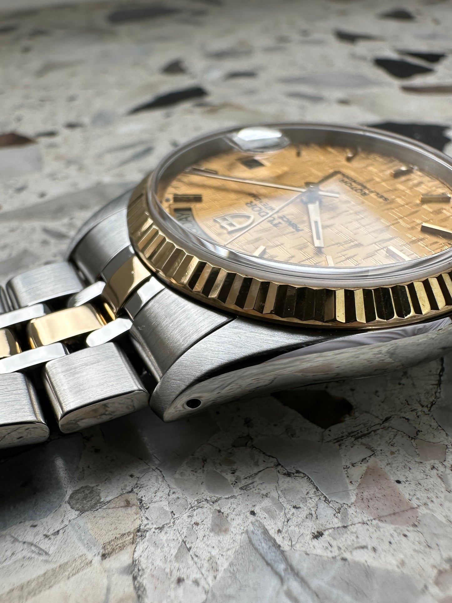 Tudor Prince Date Day (Full Set) 76213 - gold linen dial