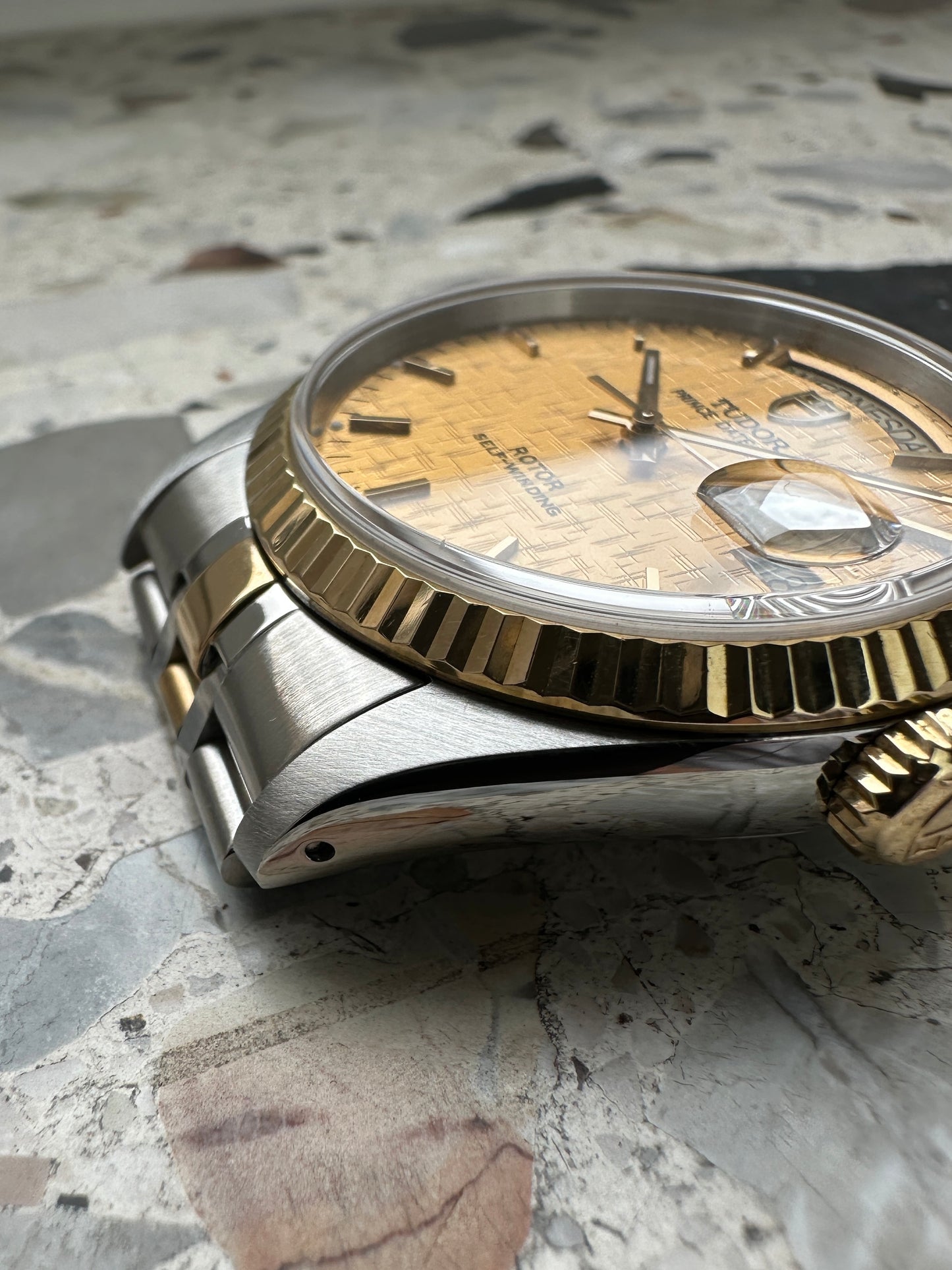 Tudor Prince Date Day (Full Set) 76213 - gold linen dial