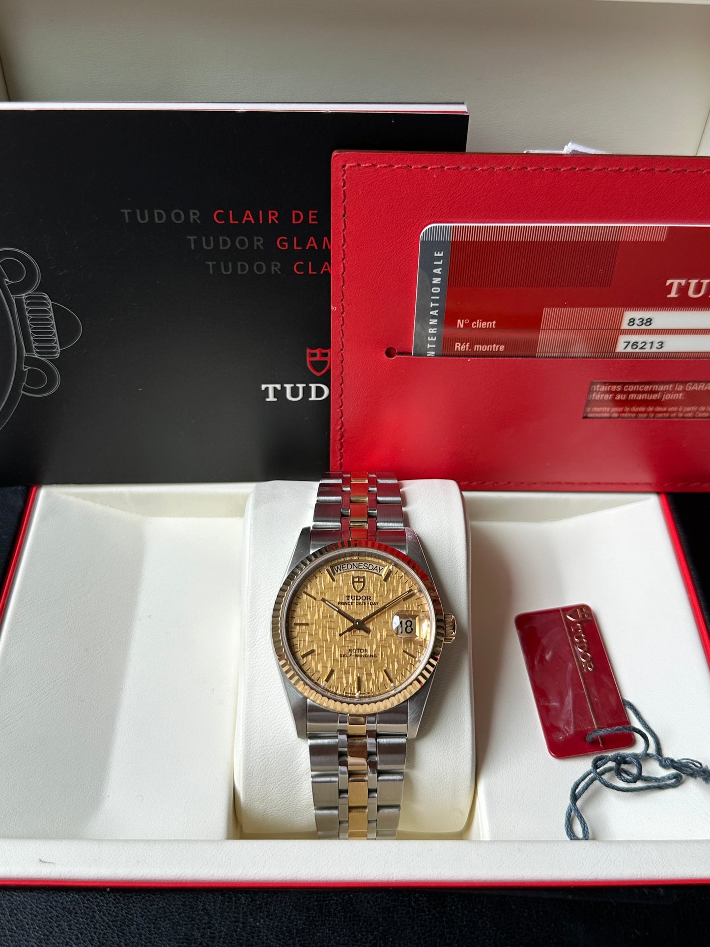 Tudor Prince Date Day (Full Set) 76213 - gold linen dial