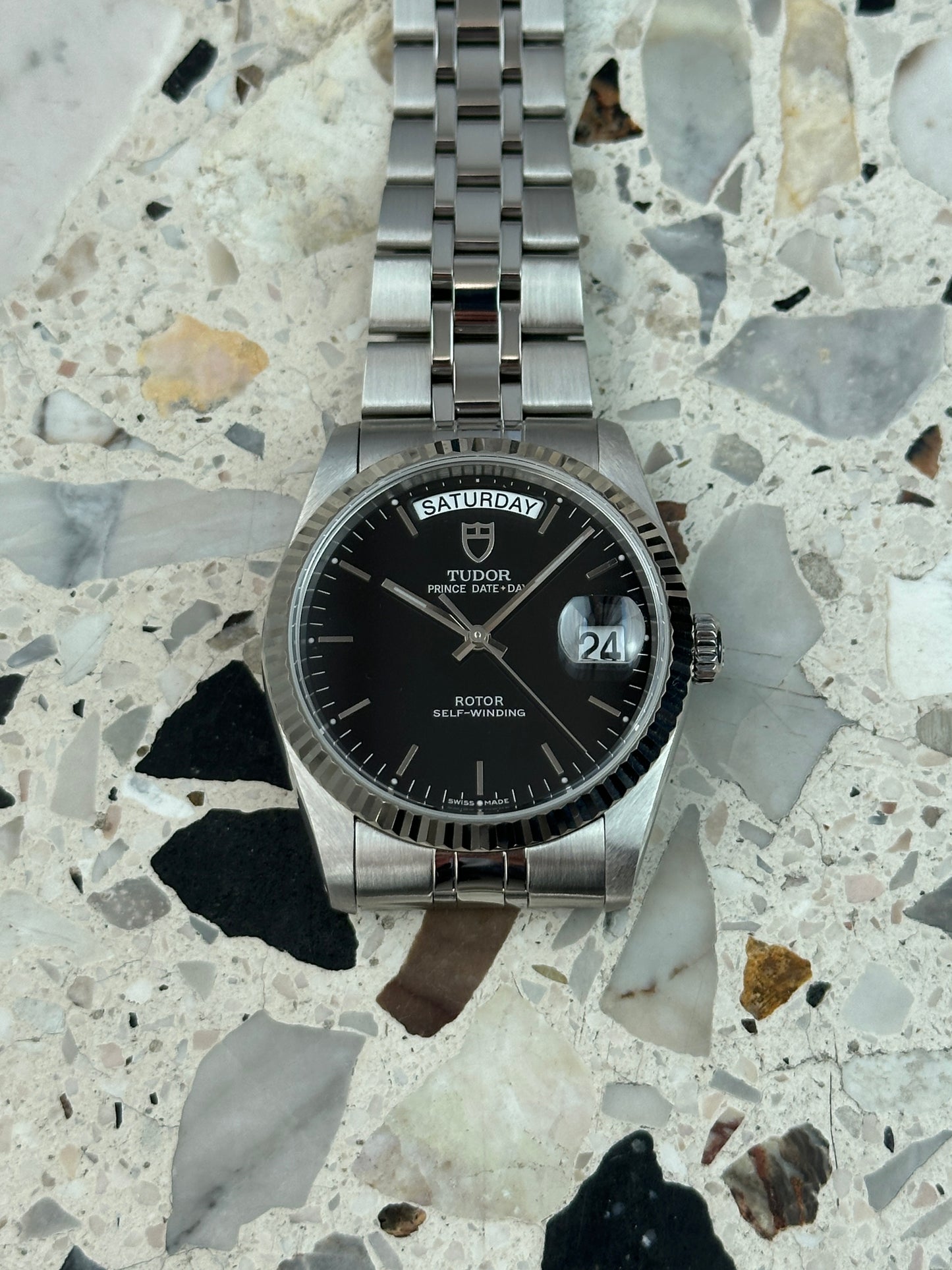 Tudor Prince Date Day (Full Set) 76214 - schwarzes Zifferblatt