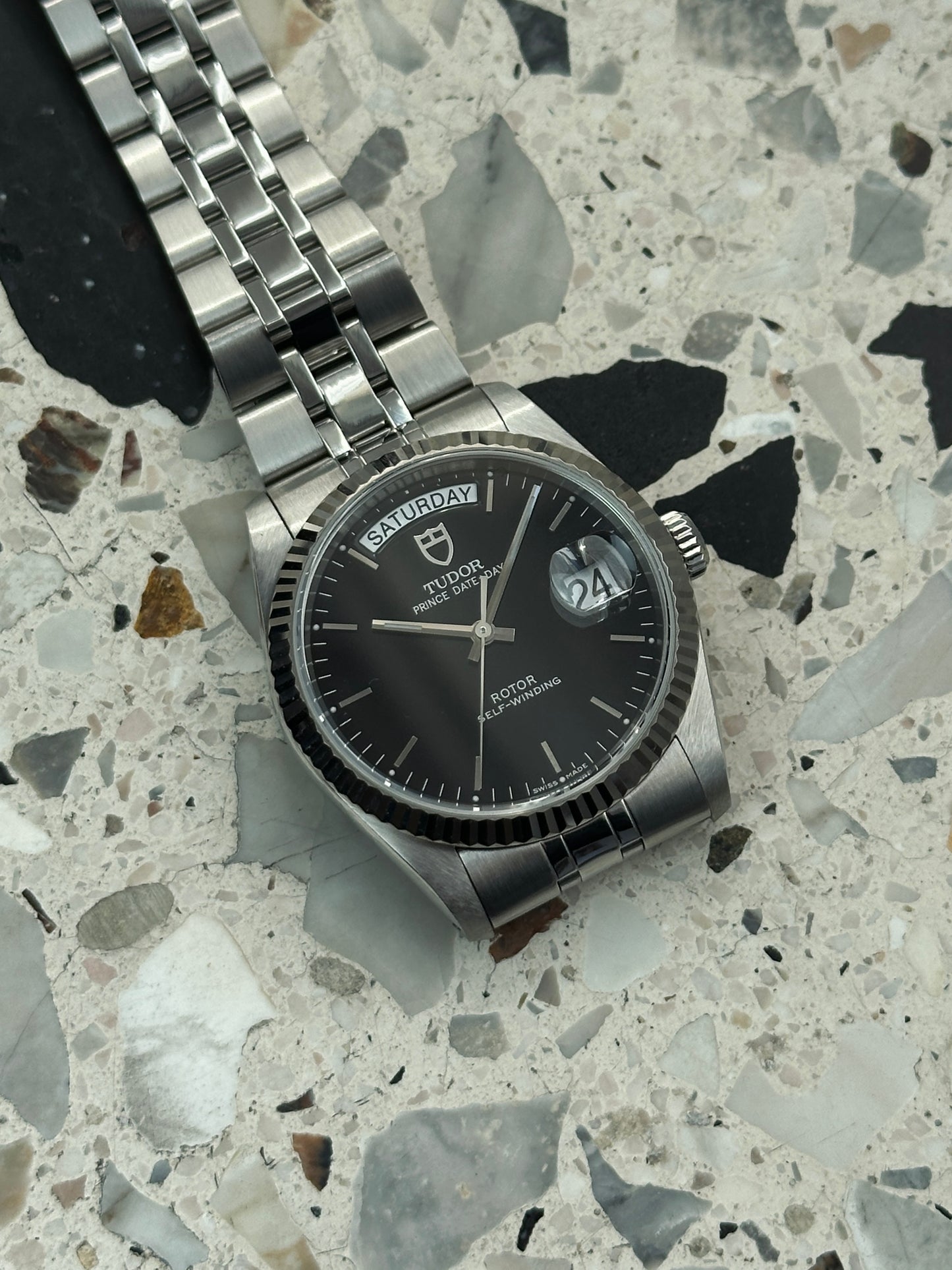 Tudor Prince Date Day (Full Set) 76214 - schwarzes Zifferblatt