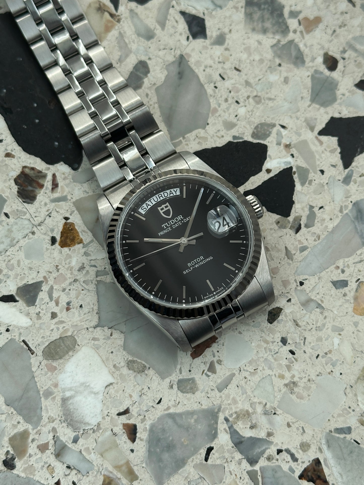 Tudor Prince Date Day (Full Set) 76214 - schwarzes Zifferblatt