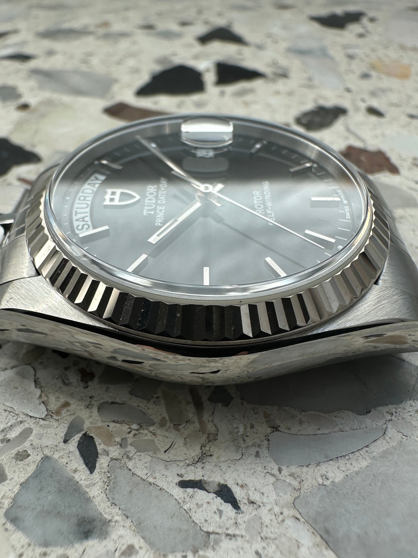 Tudor Prince Date Day (Full Set) 76214 - schwarzes Zifferblatt